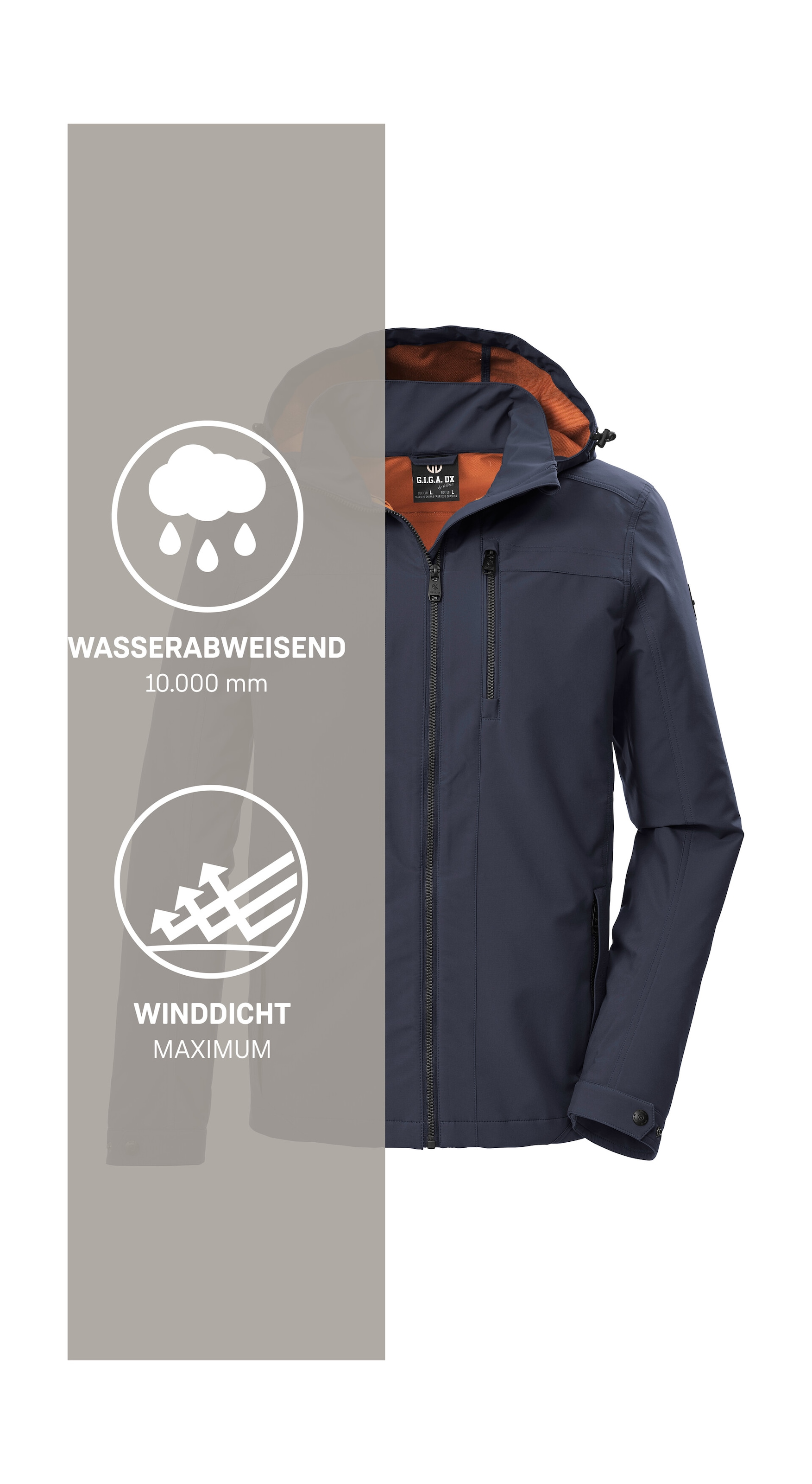 G.I.G.A. DX by killtec Softshelljacke »GS 108 MN SFTSHLL JCKT« Wasserabweisende Softshelljacke mit abnehmbarer Kapuze