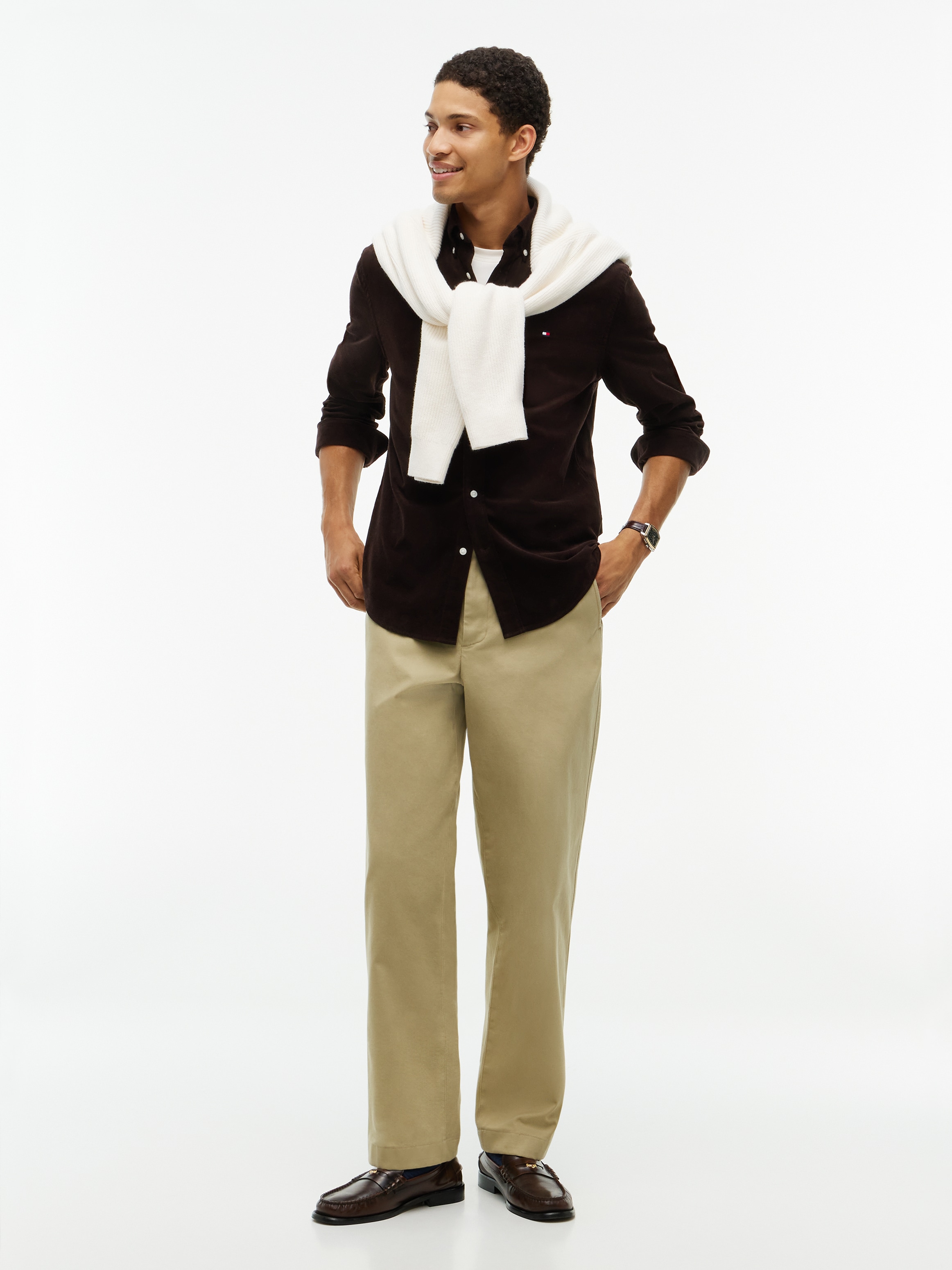 Tommy Hilfiger Langarmhemd »SOLID CORDUROY SHIRT« Regular Fit Cord