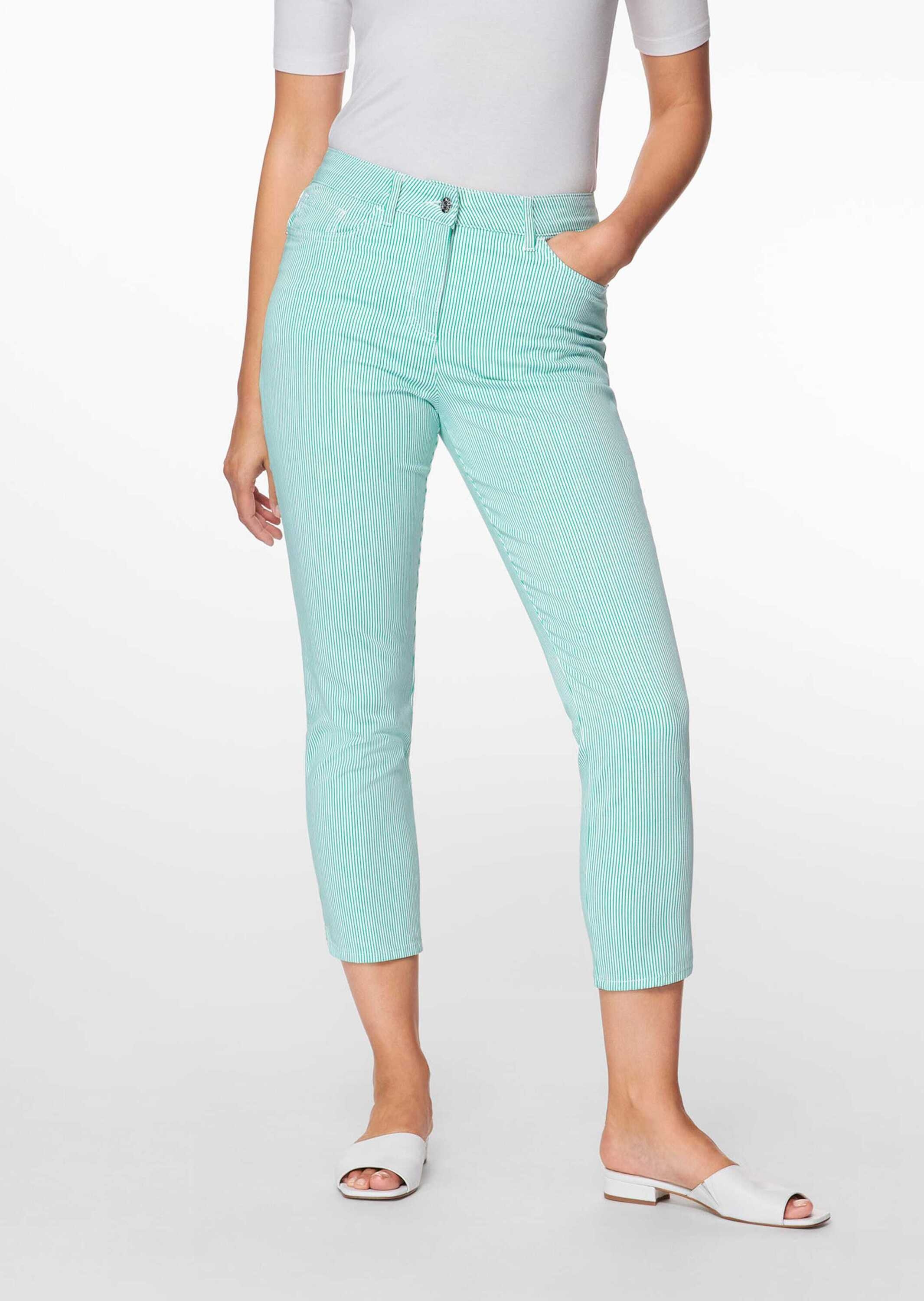 MADELEINE Regular-fit-Jeans »Jeans Fein gestreifte Jeans«