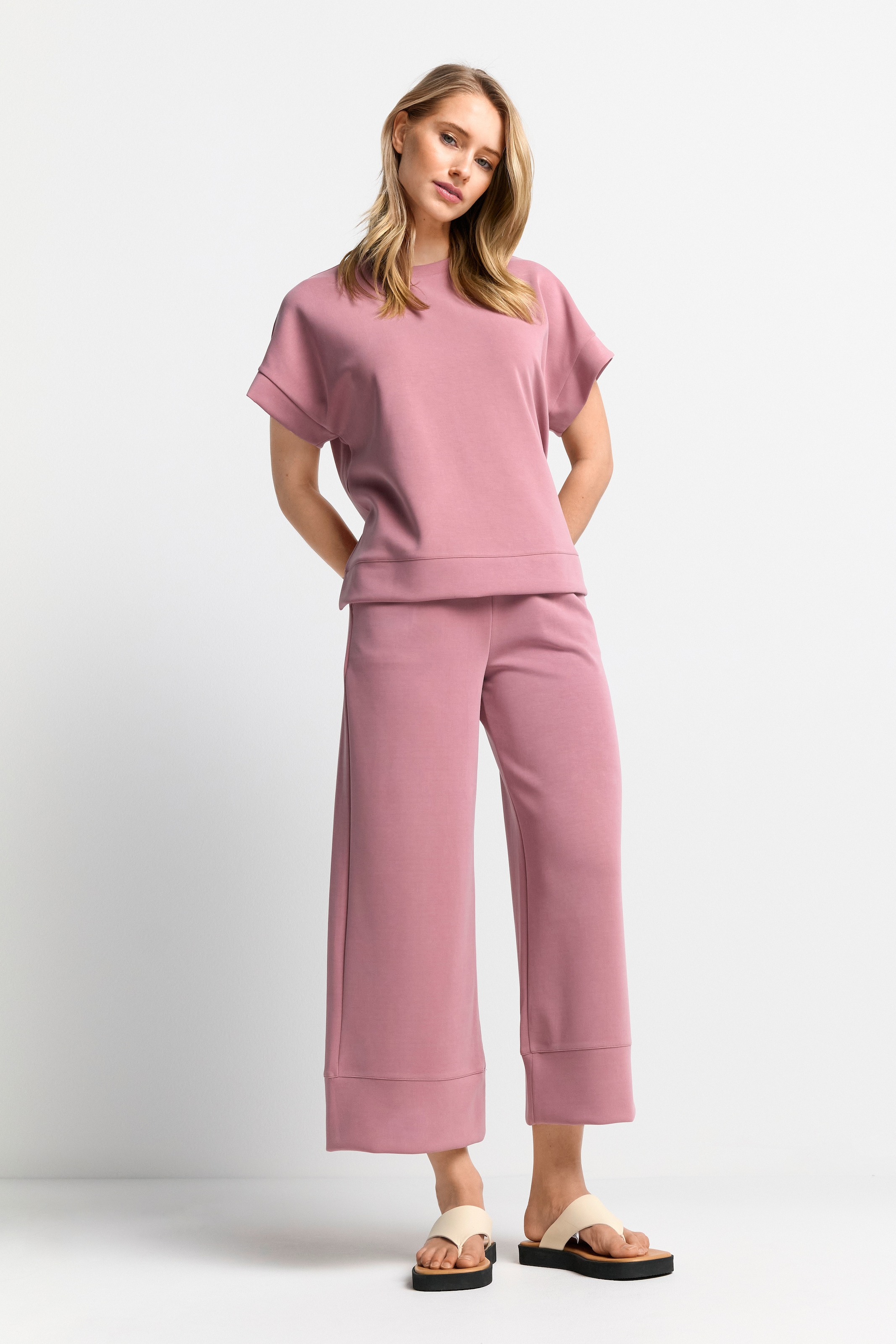 Rich & Royal Culotte »2409 T Peach Culotte«, aus fester, gepeachter Qualität