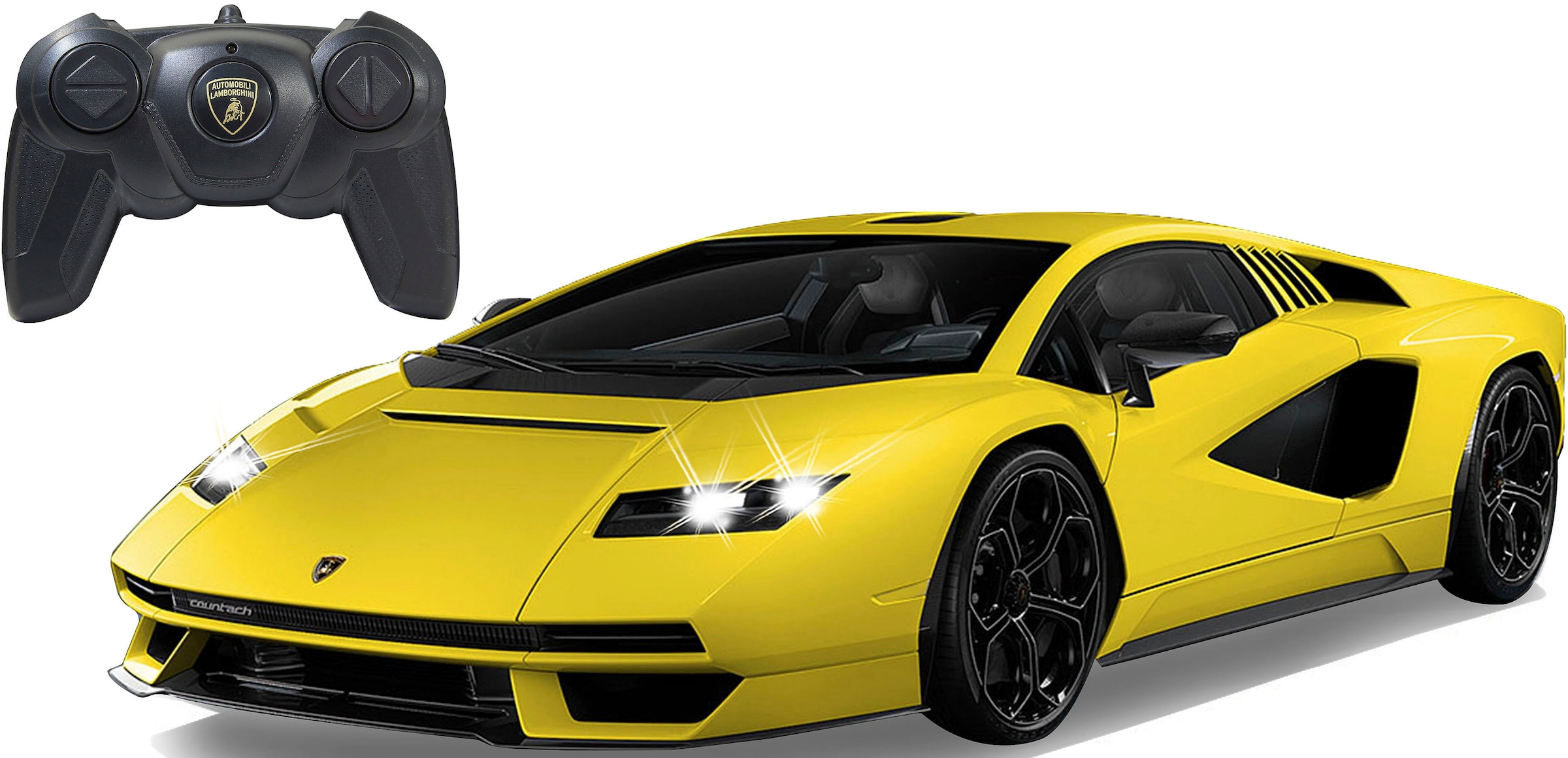 Jamara RC-Auto »Deluxe Cars, Lamborghini Countach LPI 800-4 1:16, gelb - 2,4 GHz«, mit LED-Lichtern