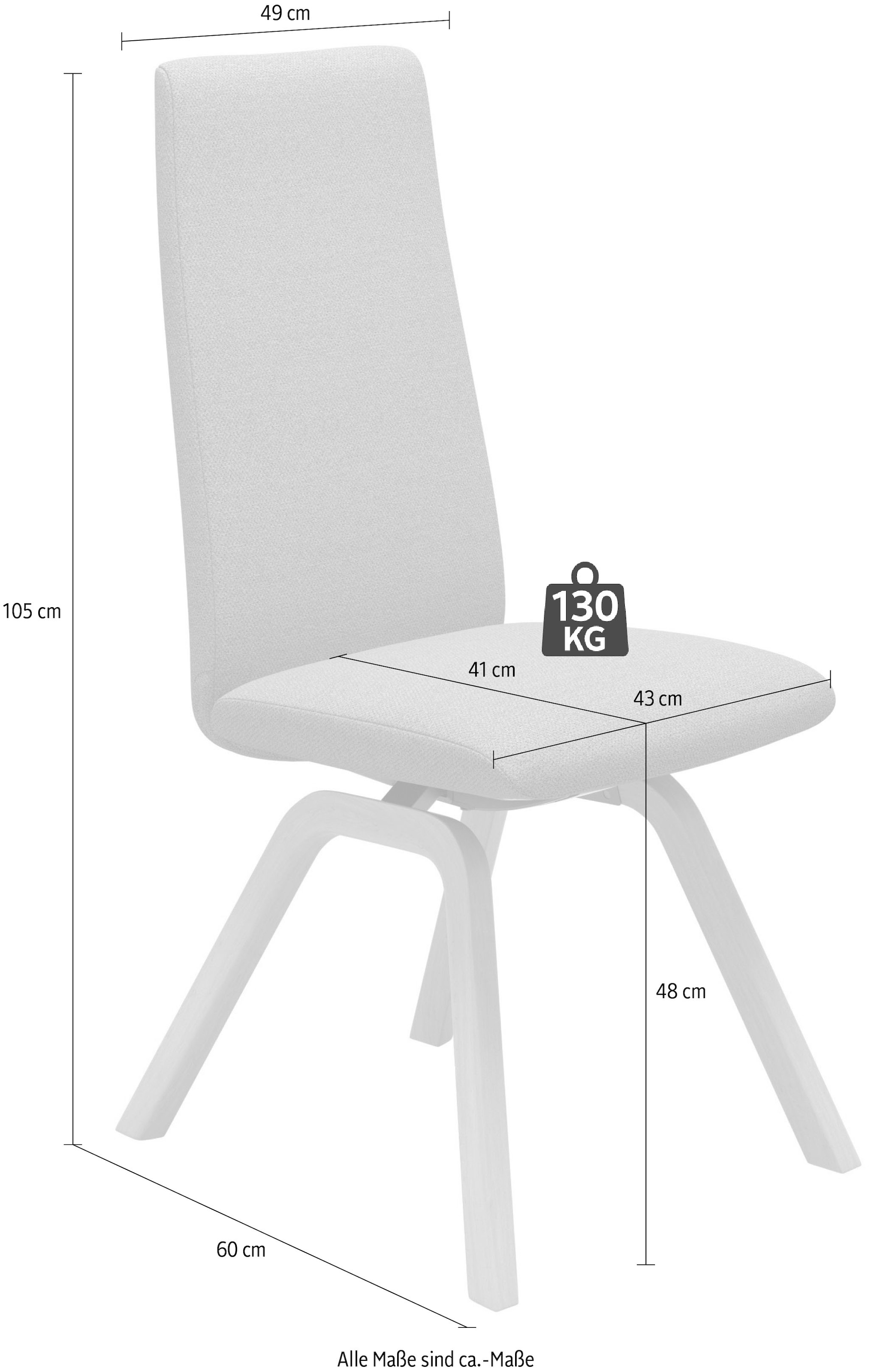 Stressless® Polsterstuhl »Laurel«, ROHLEDER Stoff Q2 FARON, High Back, Größe M, mit schräggestellten Beinen in Eiche natur