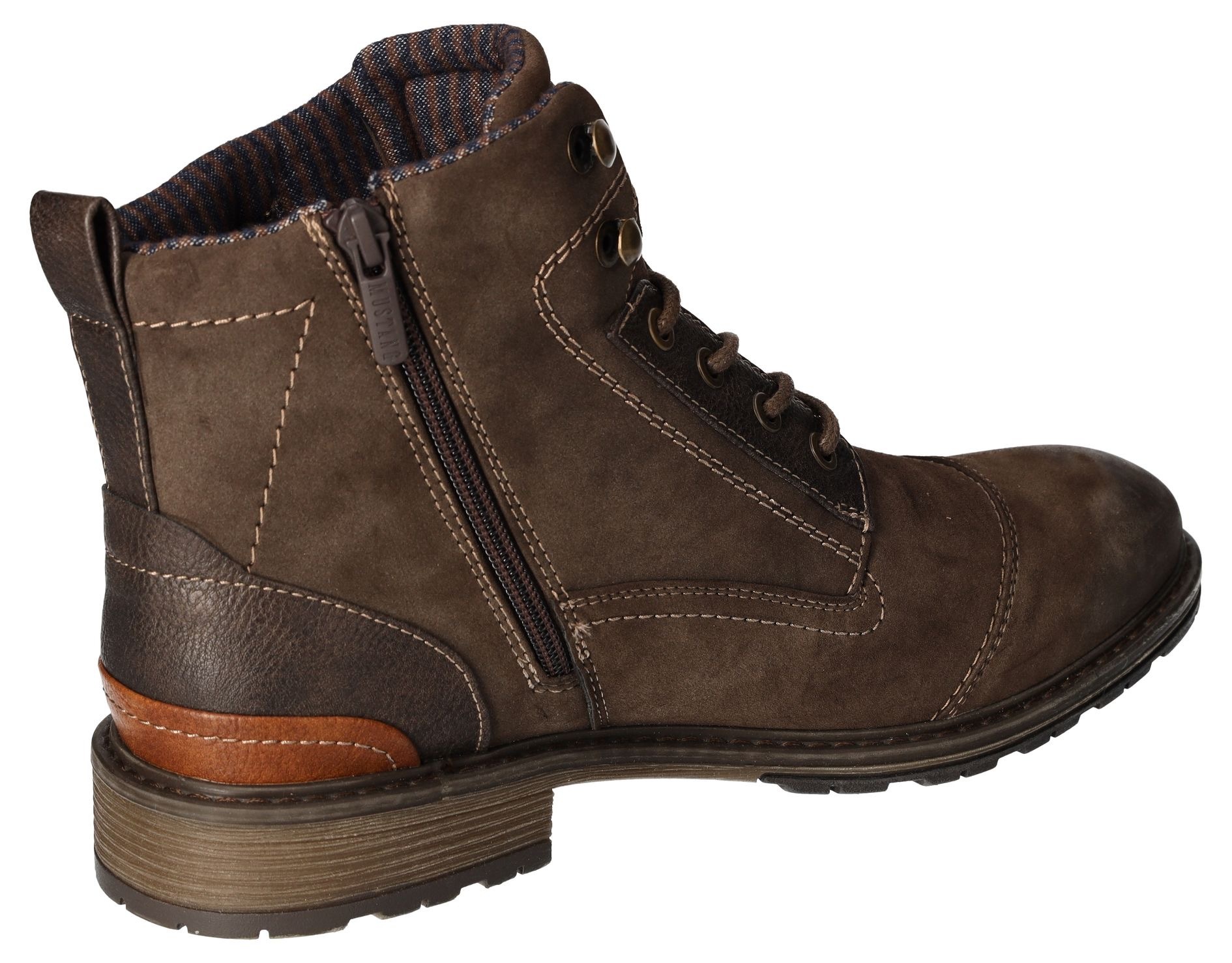 Mustang Shoes Schnürboots, Winterboots, Casual Stiefel mit stylischem Logodruck auf der Zunge