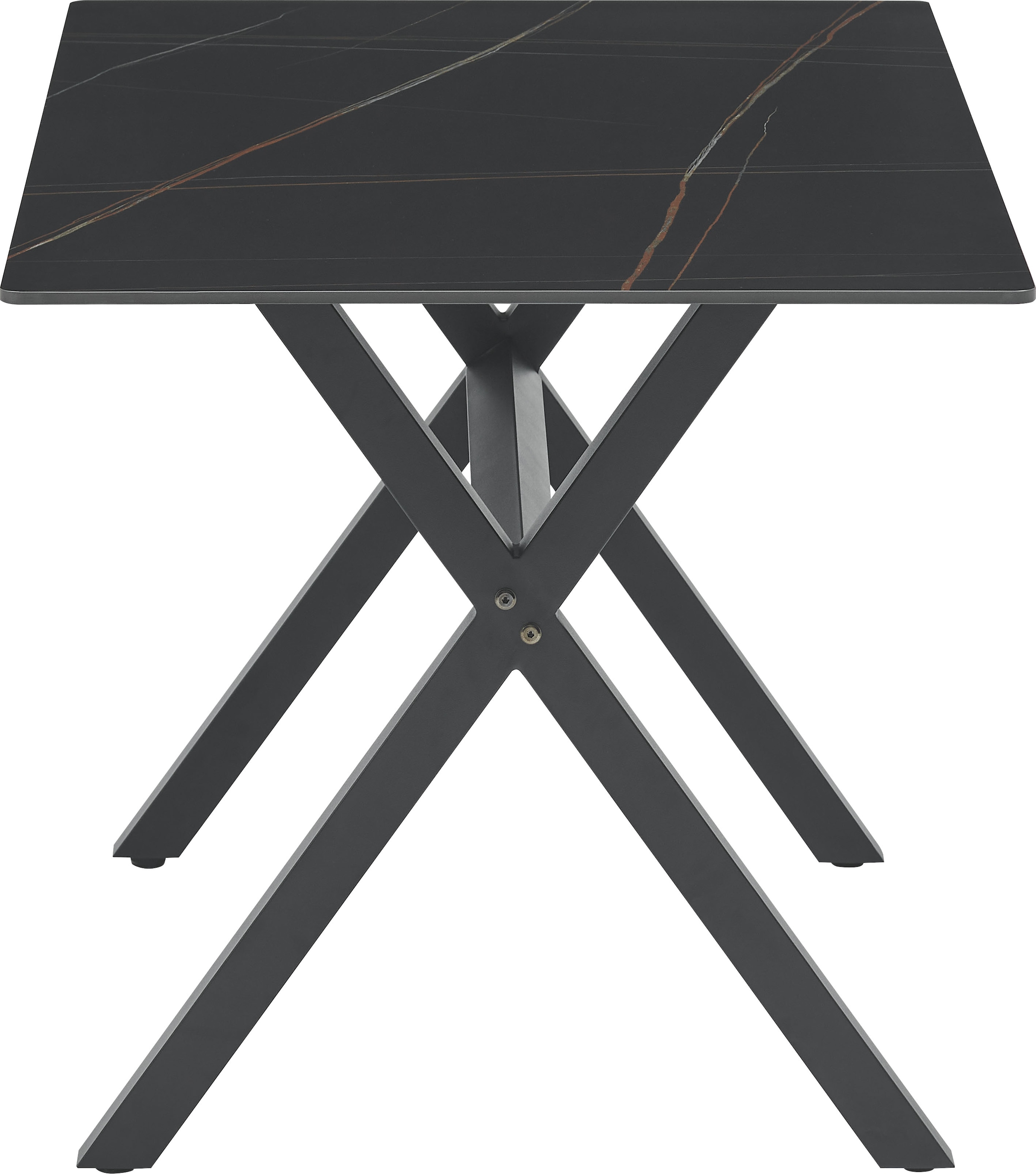 OTTO home Esstisch »Cazie« aus Sicherheitsglas mit drehbarer Tischplatte und verstellbaren Füßen