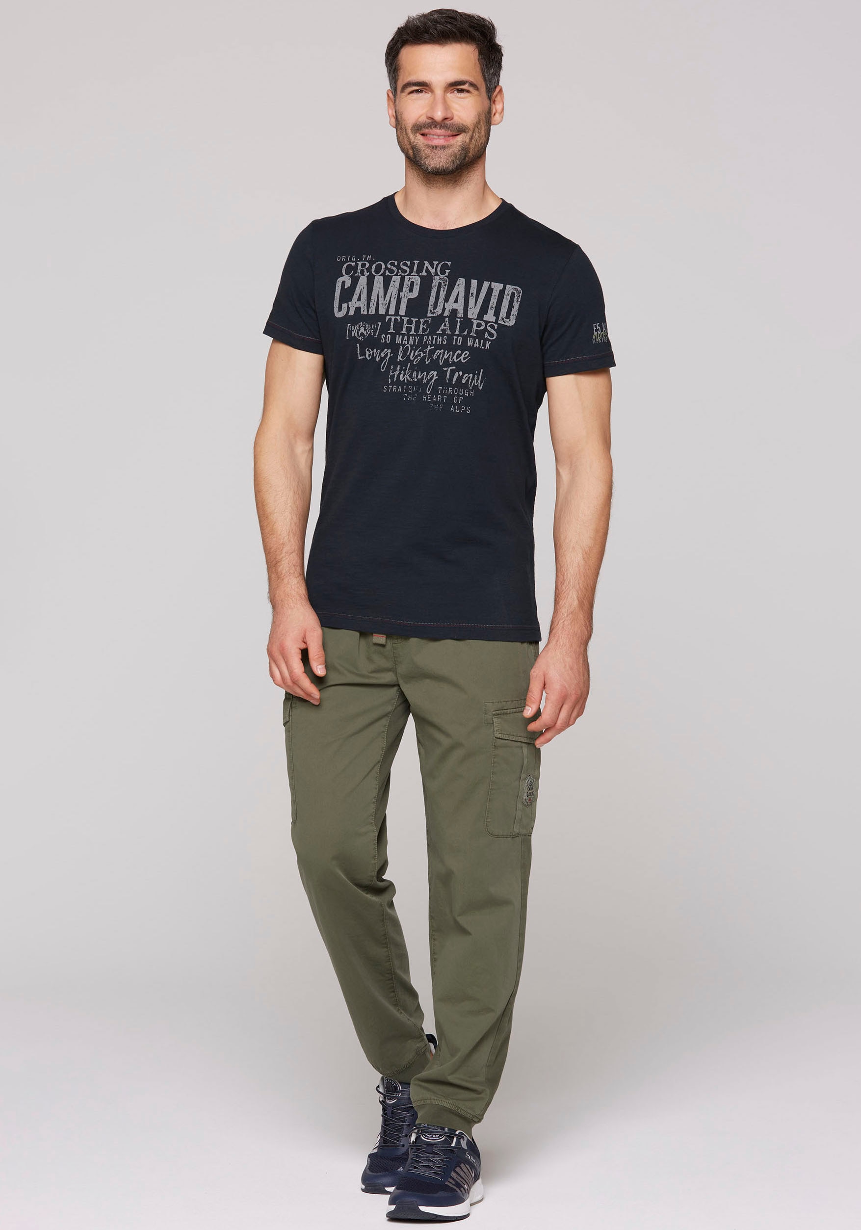 CAMP DAVID T-Shirt, mit Logodrucken