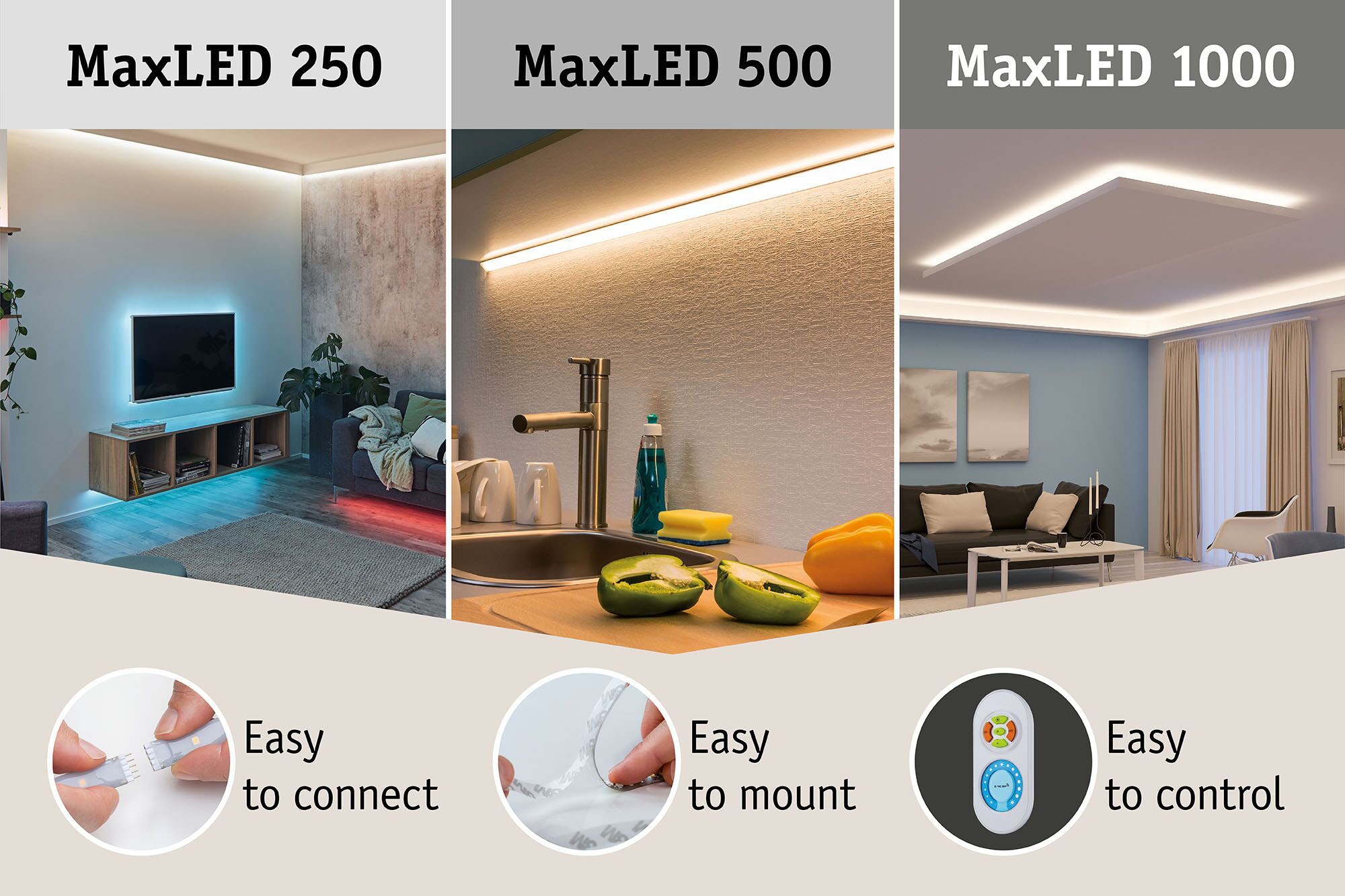 Paulmann LED-Streifen »MaxLED Flow Basisset 5m Warmweiß 52W«