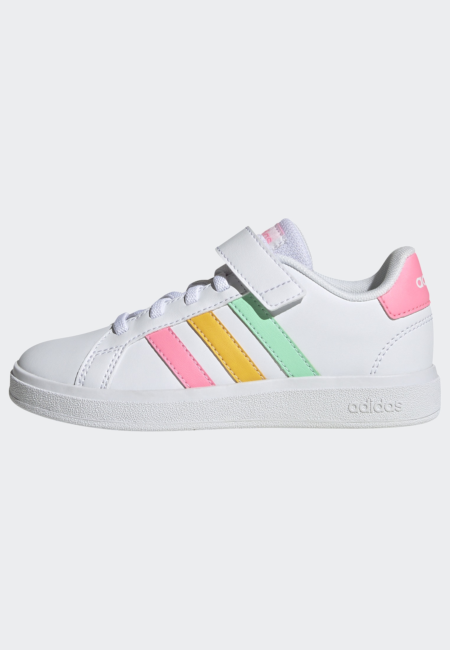 adidas Sportswear Klettschuh »GRAND COURT COURT ELASTIC LACE AND TOP STRAP«, Design auf den Spuren des adidas Superstar