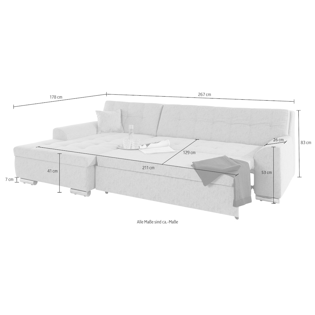 DOMO collection Ecksofa »Aversa«