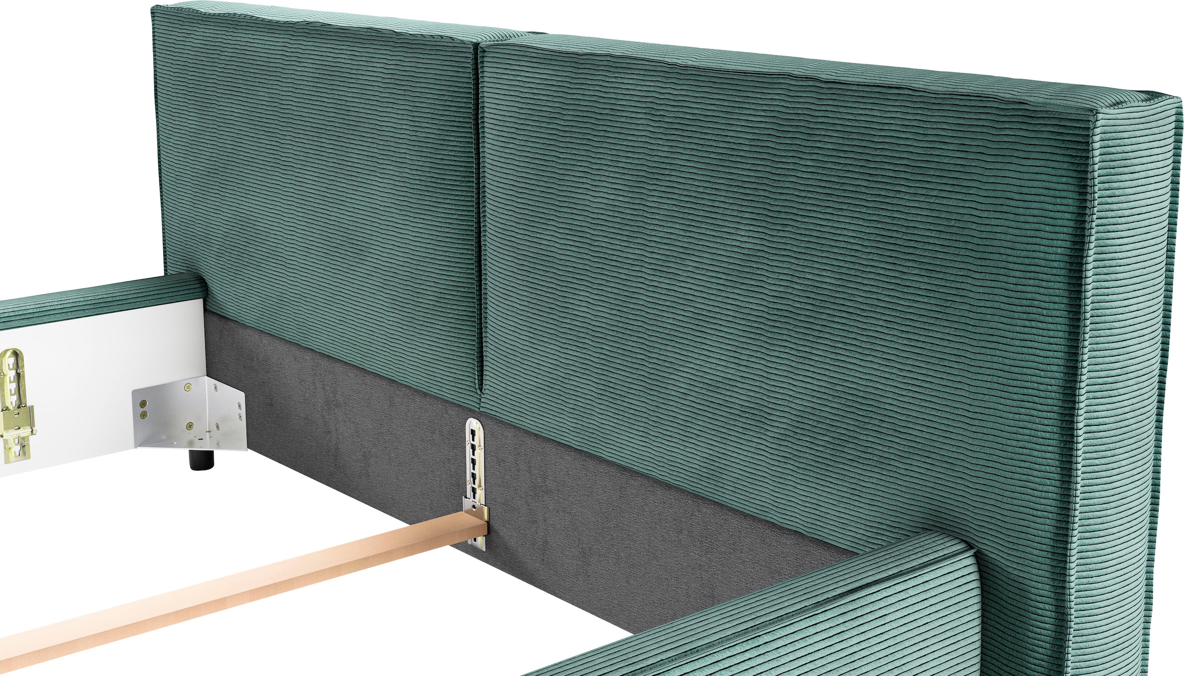 Home affaire Polsterbett »Adrina mit Biesenoptik, Feincord und Luxus-Microfaser« bis 280kg, auch in Überlänge 220 cm, 4 Breiten bis 200cm