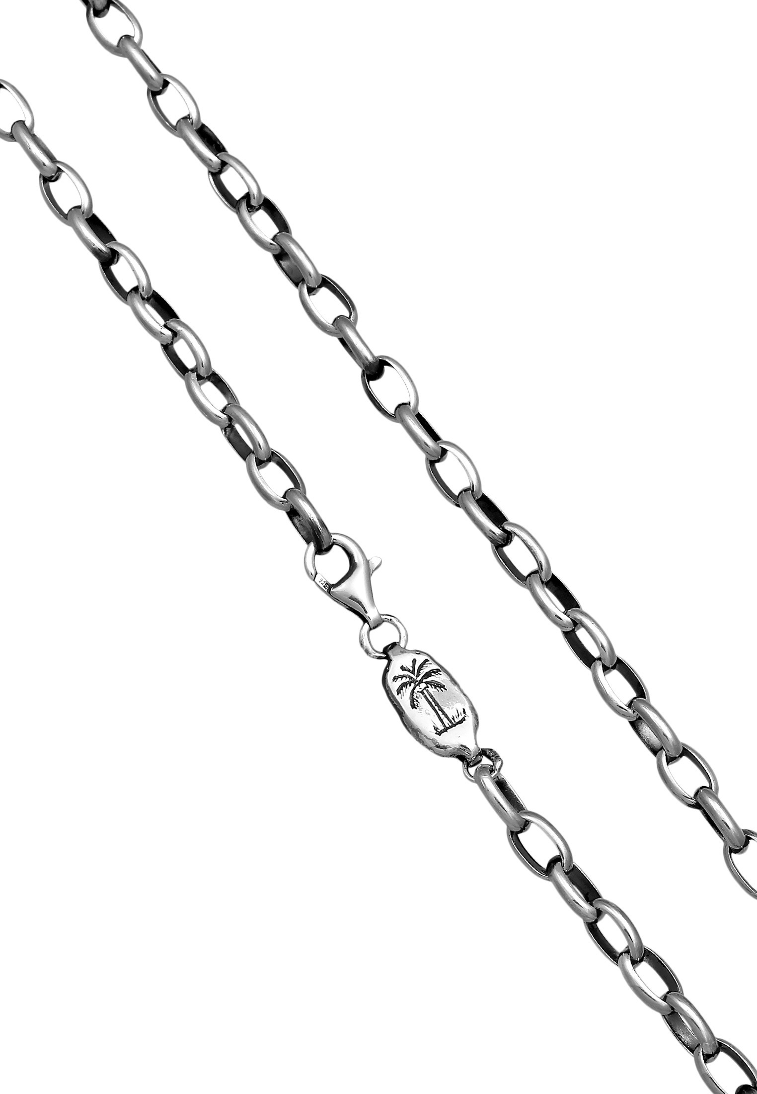 HAZE & GLORY Silberkette »Halskette Ankerkette Palme Basic 925 Silber«