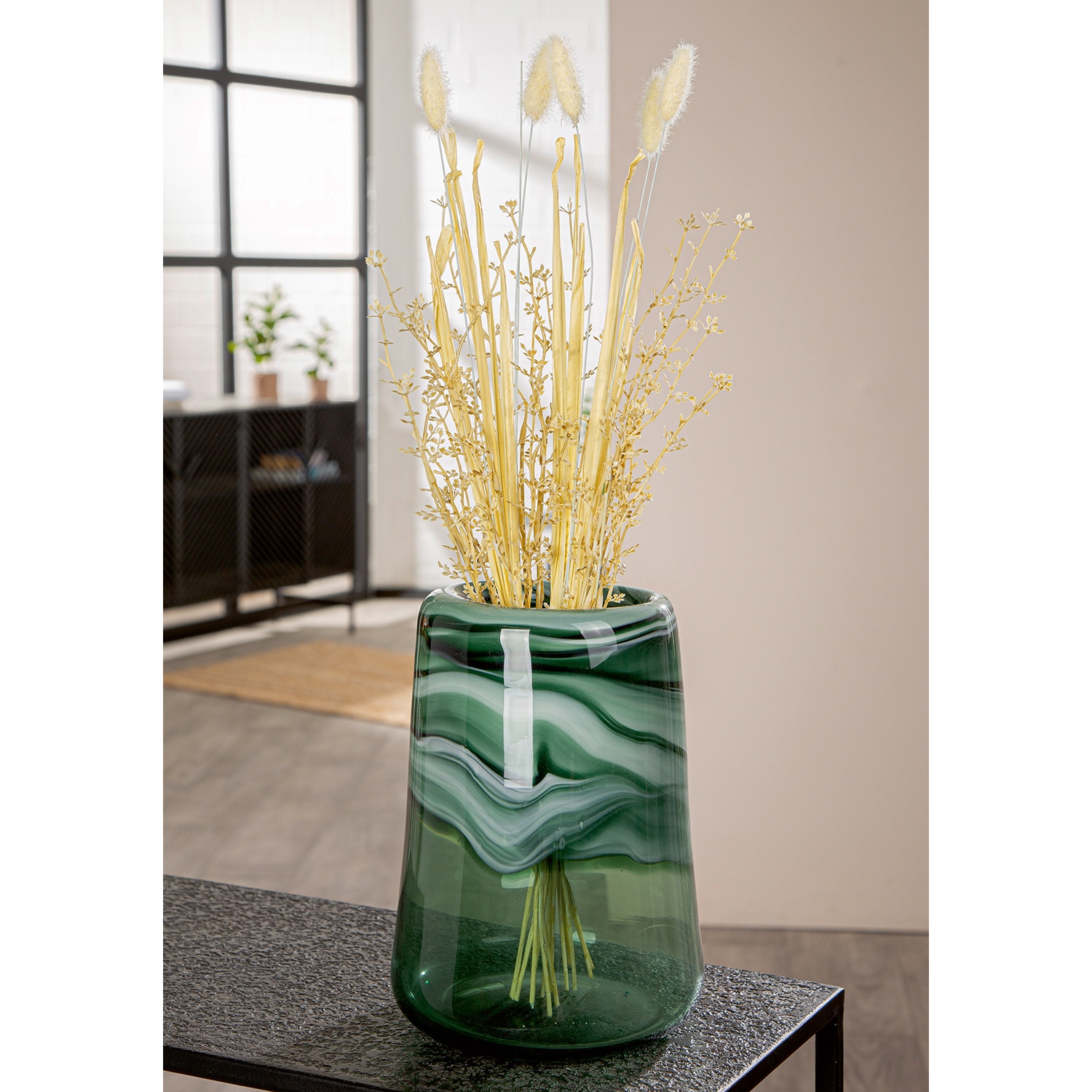 GILDE Tischvase »Verde« handgearbeitet, mundgeblasen, wasserdicht