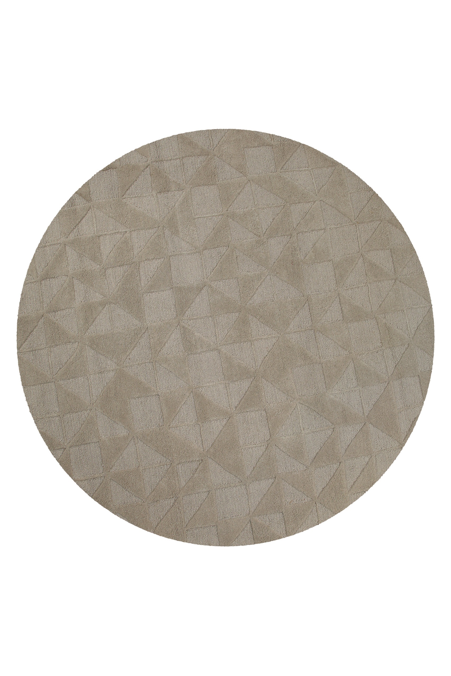 Wecon home Wollteppich »Hamptons THIRTYSEVEN«, rund, 15 mm Höhe, Schurwolle, Kurzflor, Wohnzimmer, elegant, geometrisches Muster
