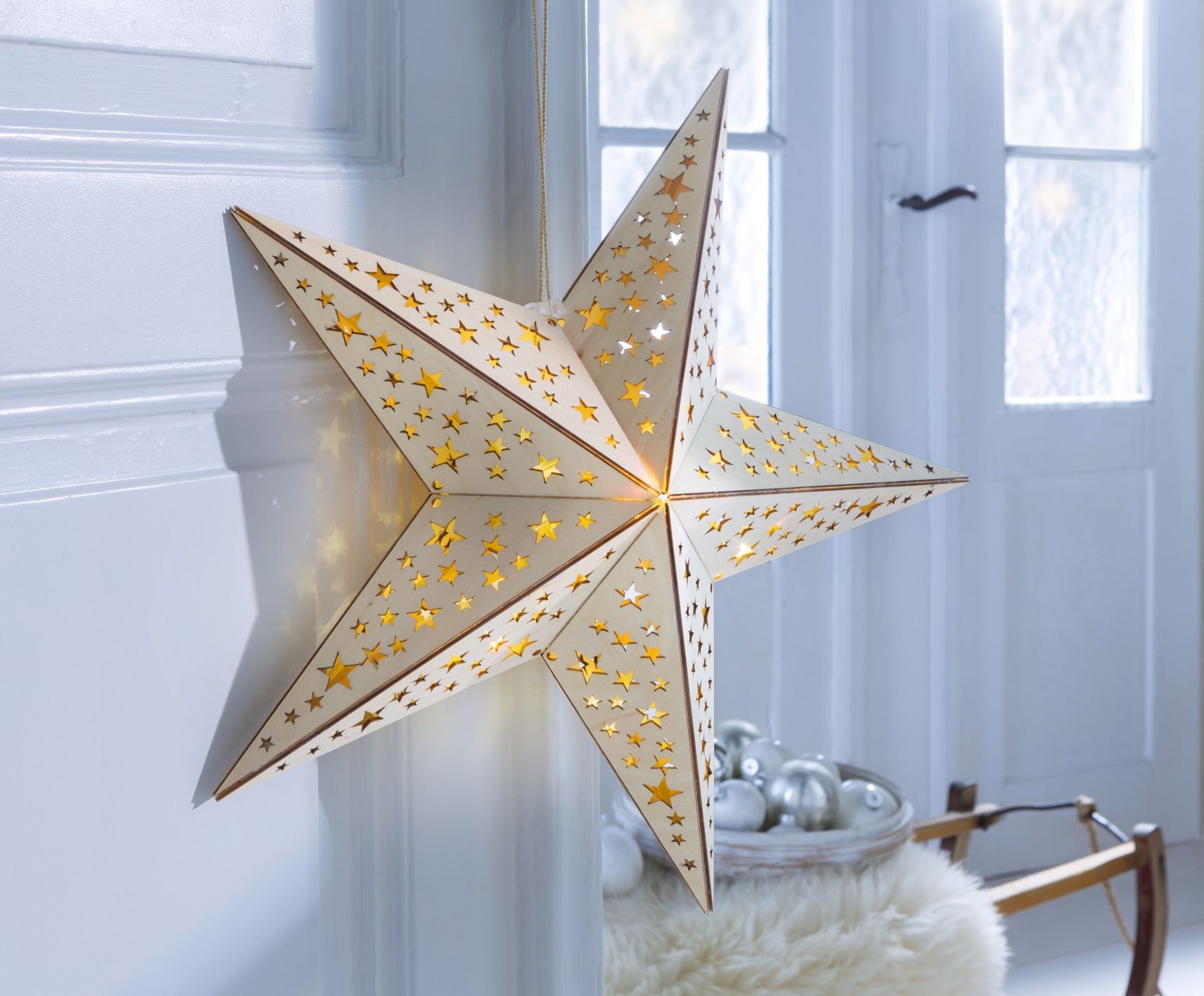 BONETTI LED Stern 3 flammig-flammig, 10 mit online Lichterkette, Jahren mit | aus Weihnachtsdeko kaufen Holz, »Weihnachtsstern«, Garantie XXL