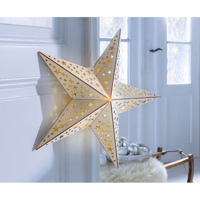 BONETTI LED Stern »Weihnachtsstern«, 10 flammig-flammig, aus Holz, mit  Lichterkette, Weihnachtsdeko online kaufen | mit 3 Jahren XXL Garantie