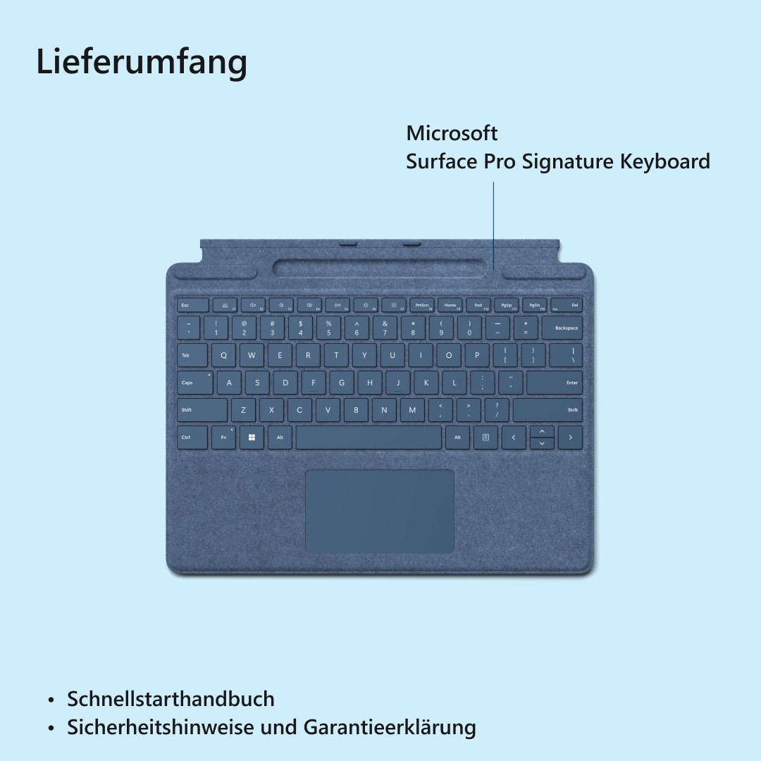 Microsoft Tastatur »Surface Pro Signature«, (Funktionstasten-Multimedia-Tasten-Touchpad-Windows-Sperrtaste)