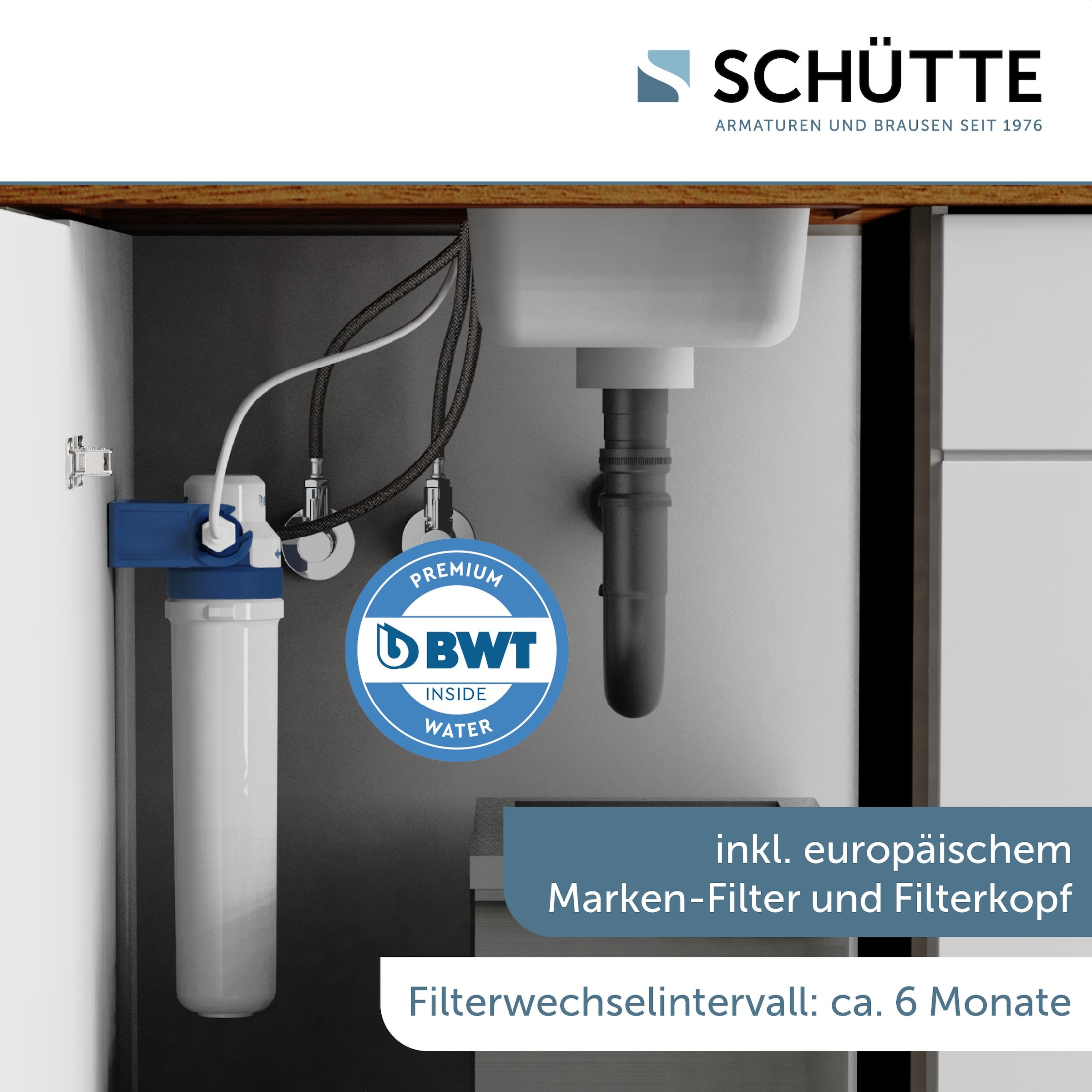 Schütte Spültischarmatur »AQUASTAR PRO« mit Filtersystem für Trinkwasser, praktische Cold-Start-Funktion
