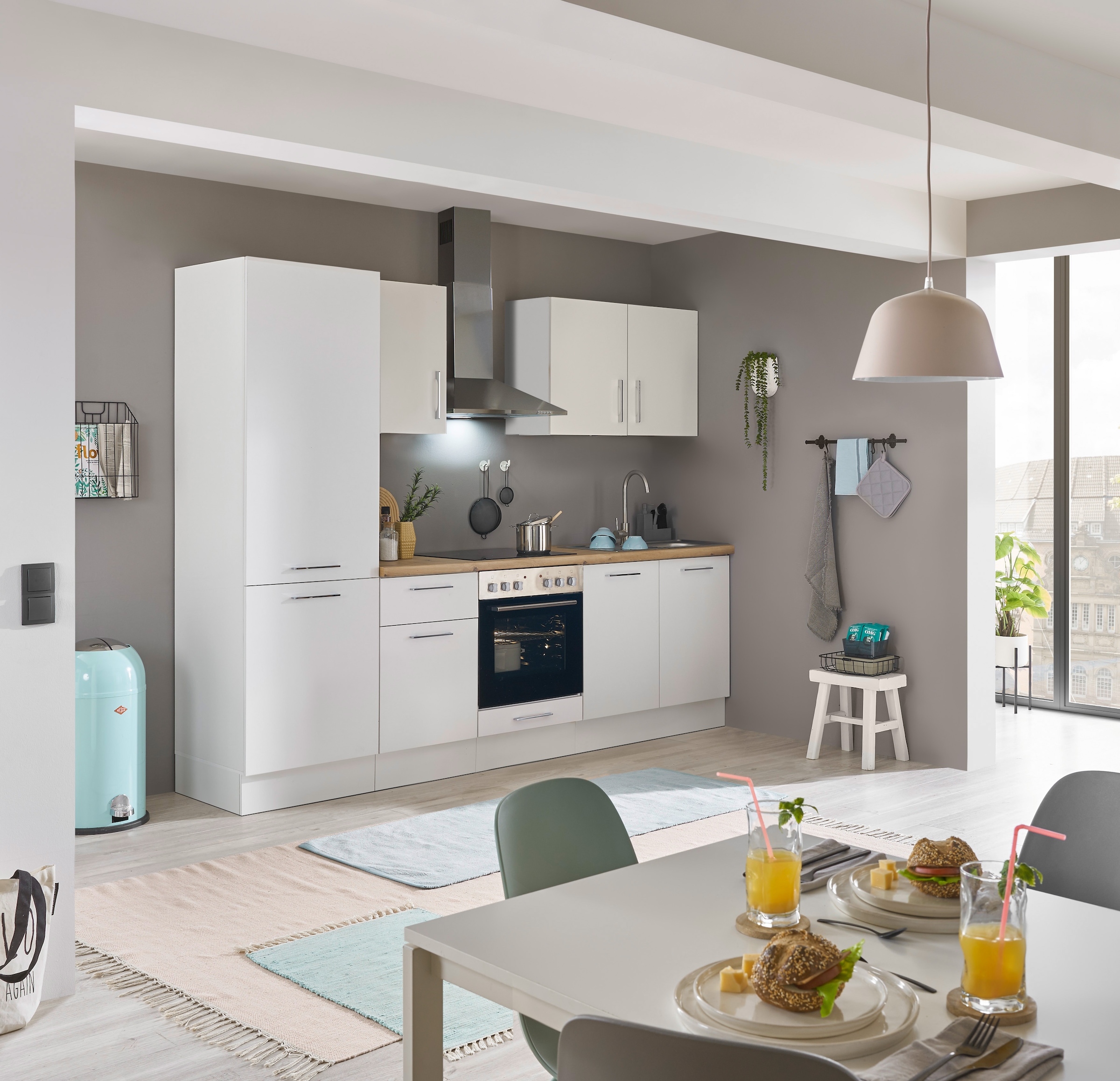 BASIC by Balculina Küchenzeile »Turin« Breite 270 cm, wahlweise mit E-Geräten