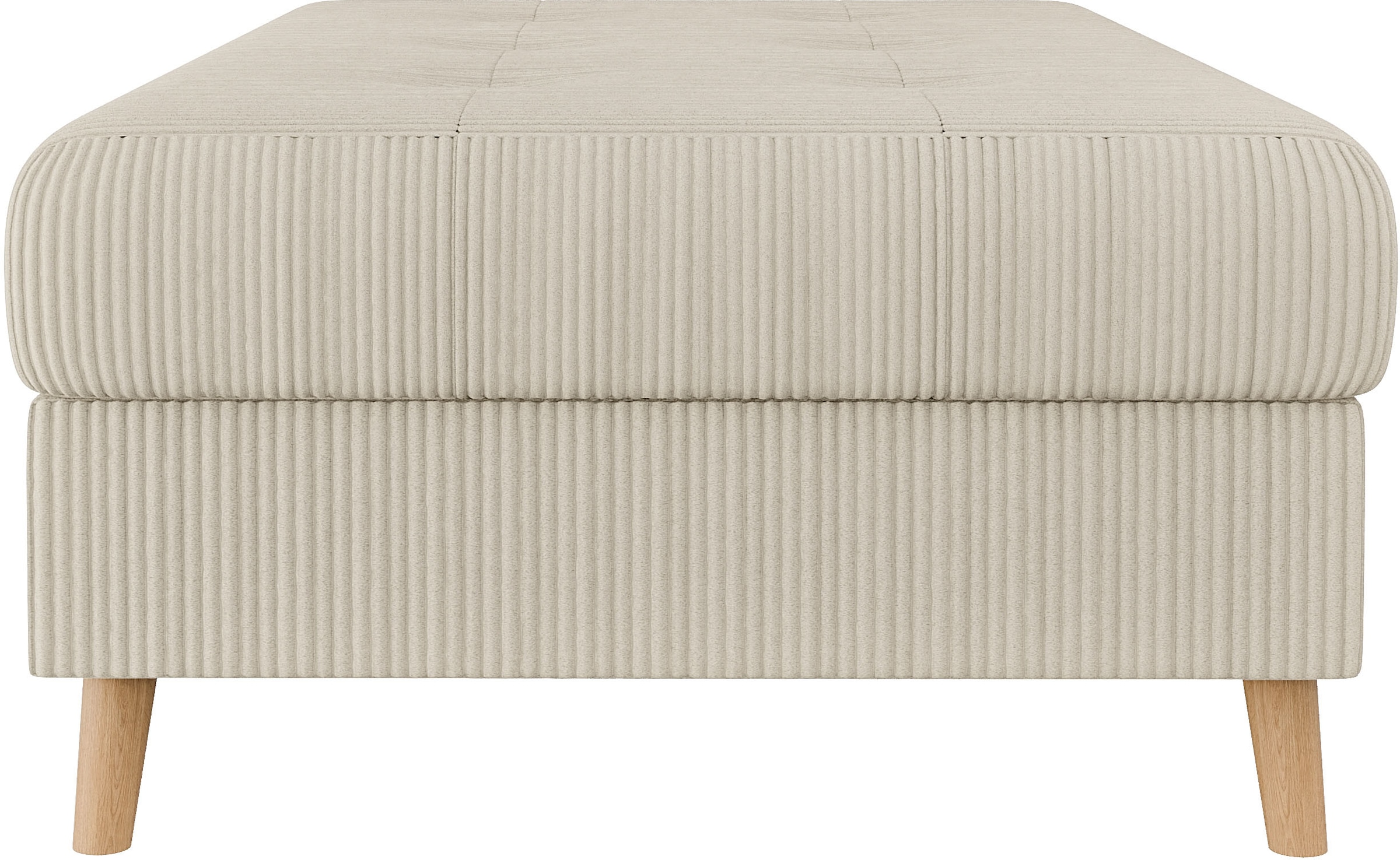 Home affaire Polsterhocker »CHARRE XXL, Steppung im Sitzbereich, Maße: B/T/H: 118/73/40 cm«, passend zur Serie CHARRE, auch in Cord und Bouclé