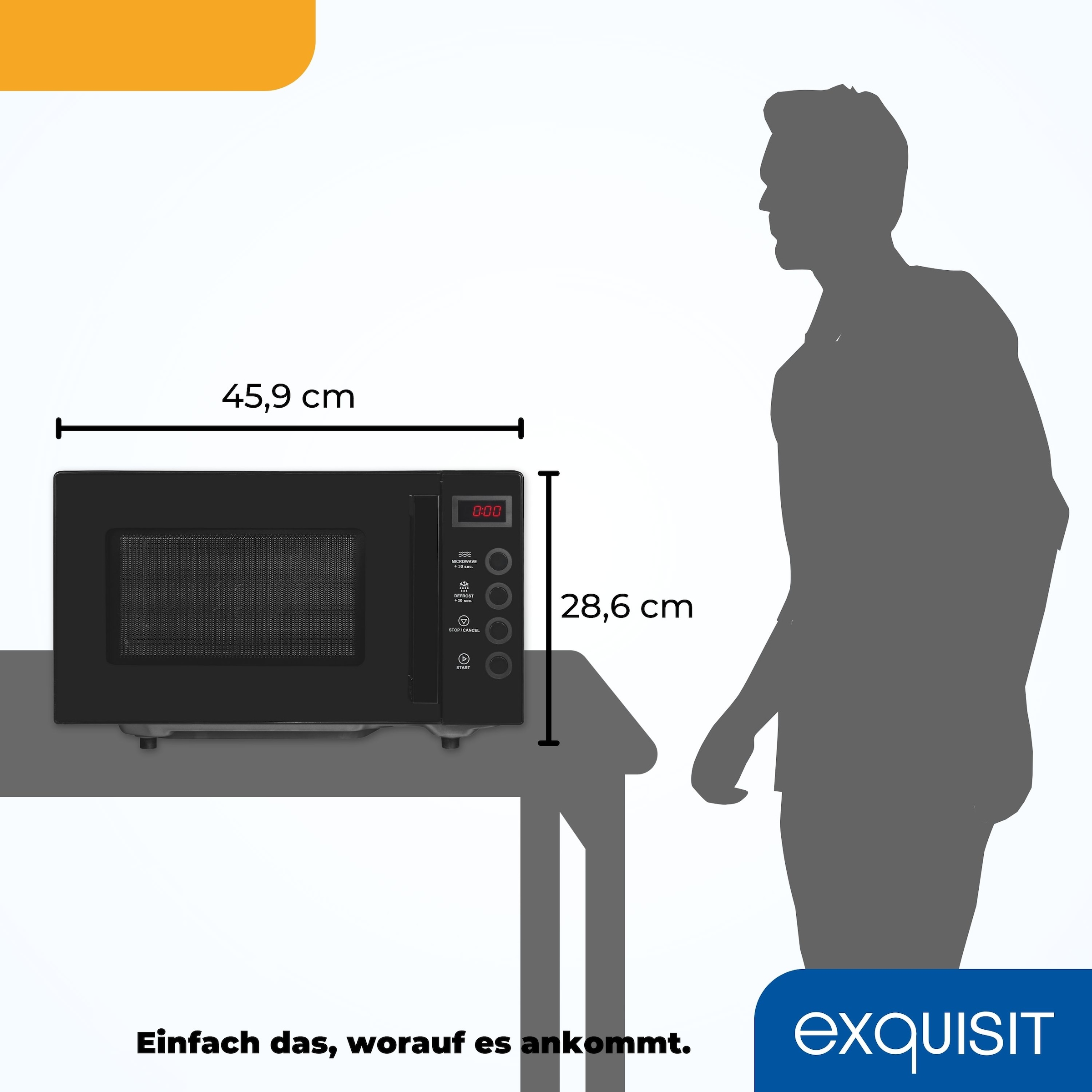 exquisit Mikrowelle »MW7020-F-030DI«, Mikrowelle, schwarz