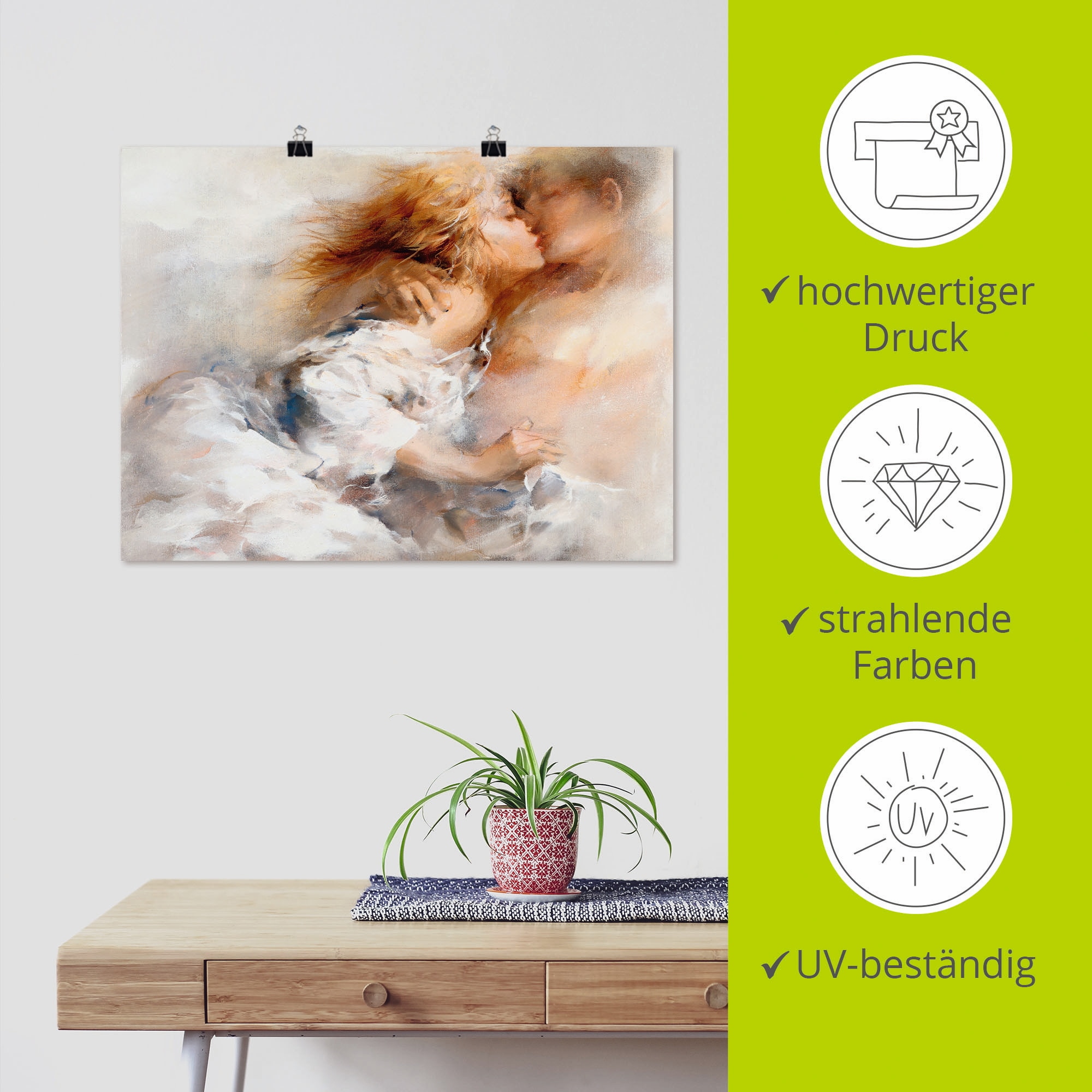 Artland Wandbild »Leidenschaftlich« Paar 1 Stk. tlg. als Leinwandbild, Poster in verschied. Größen