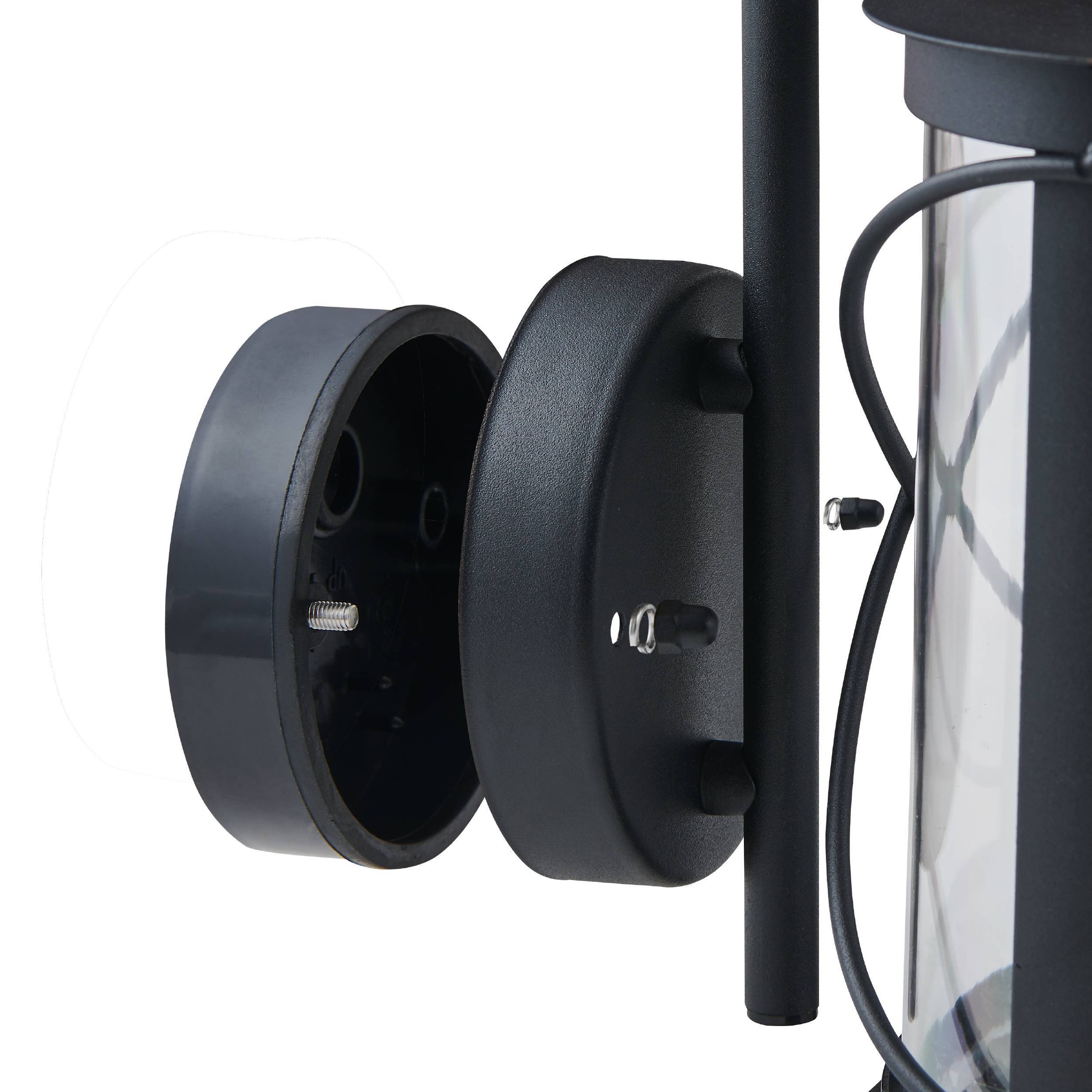 EGLO Wandleuchte »Hilburn Außen-Wandlampe, Außenleuchte, schwarz, E27, IP44, Lampe« E27 1 Stk. Außenleuchte, Wandleuchte aus Stahl und Kunststoff, E27, IP44