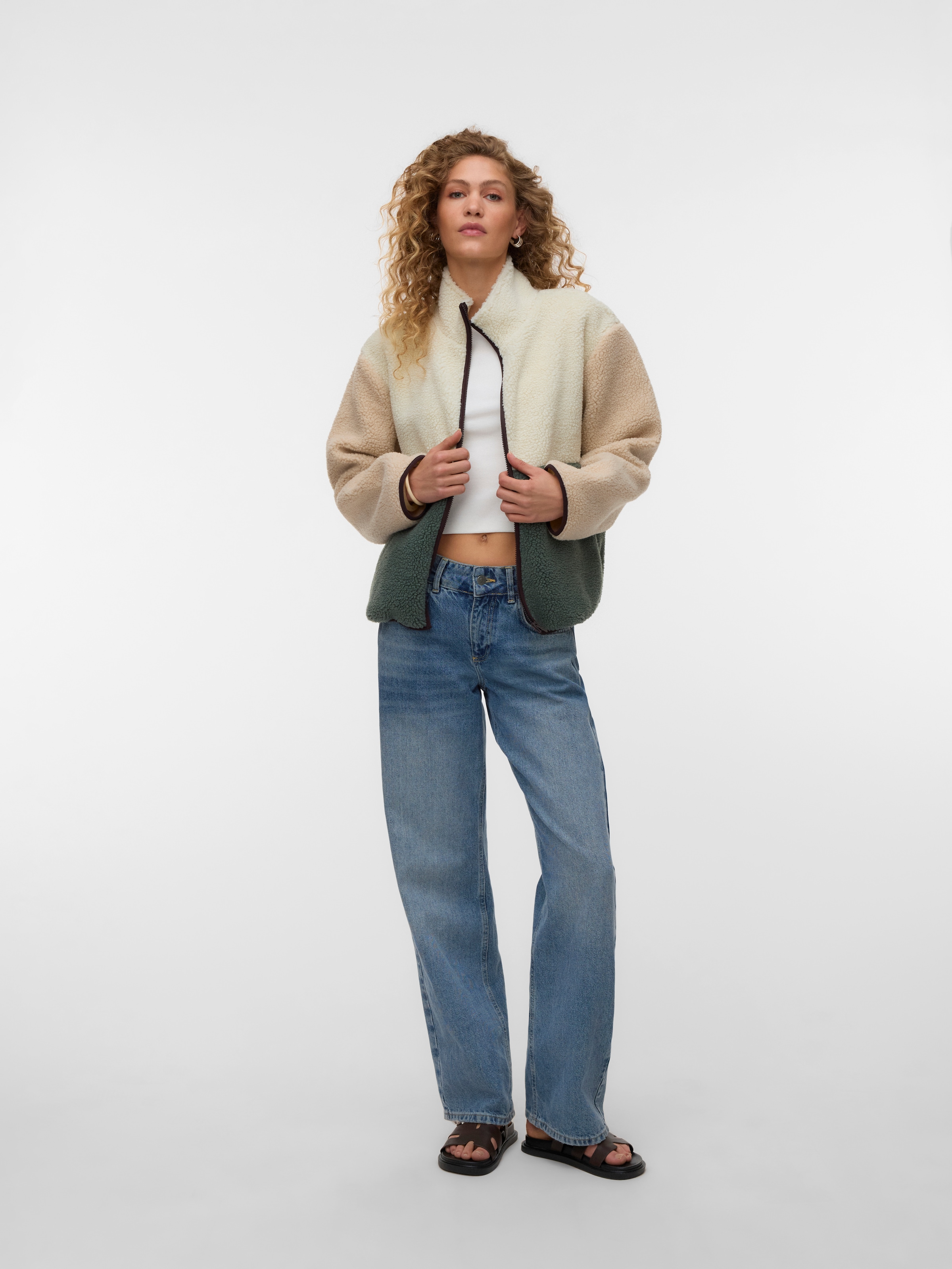 Vero Moda Fleecejacke »VMJOSEFIN LS TEDDY ZIP JACKET EXP« Polyester
