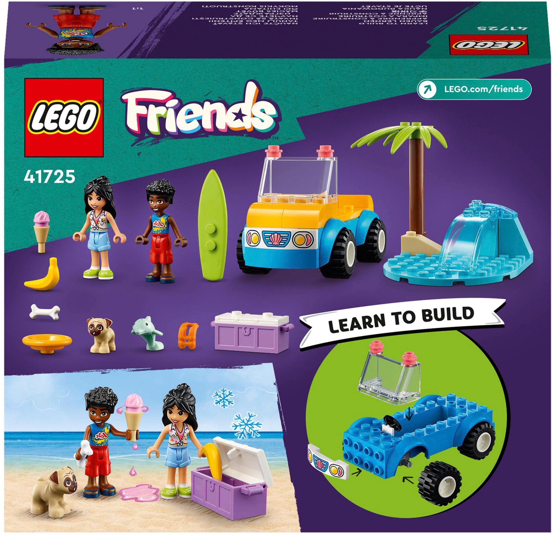 LEGO® Konstruktionsspielsteine »Strandbuggy-Spaß (41725), LEGO® Friends«, (61 St.), Made in Europe