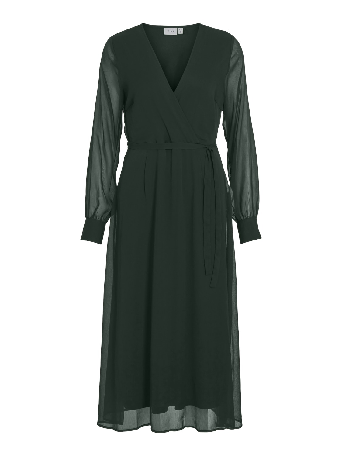 Vila Chiffonkleid »VIFALIA V-NECK L/S MIDI DRESS - NOOS«