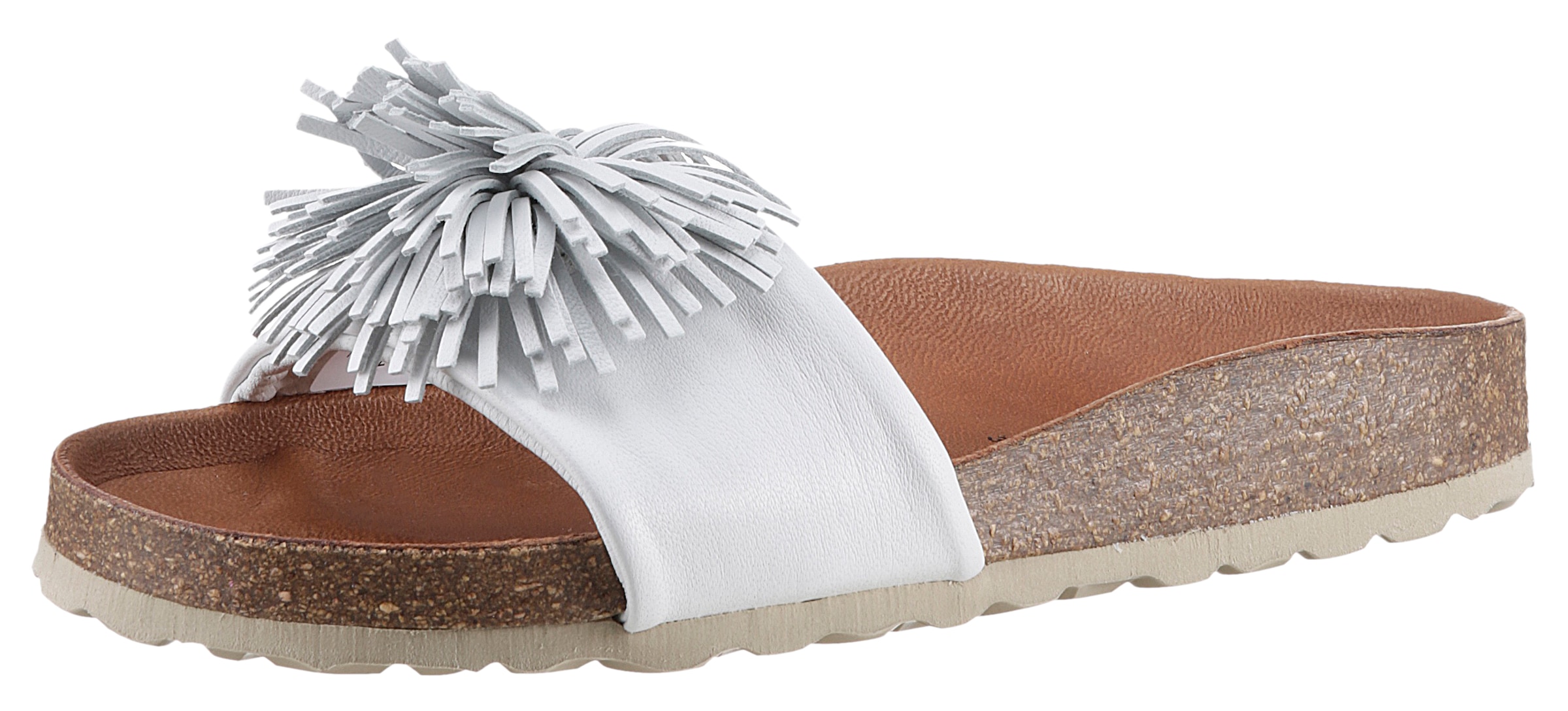 VERBENAS Pantolette »Reina Ecobrush«, Sommerschuh, Schlappen, Strandschuh für den Sommer