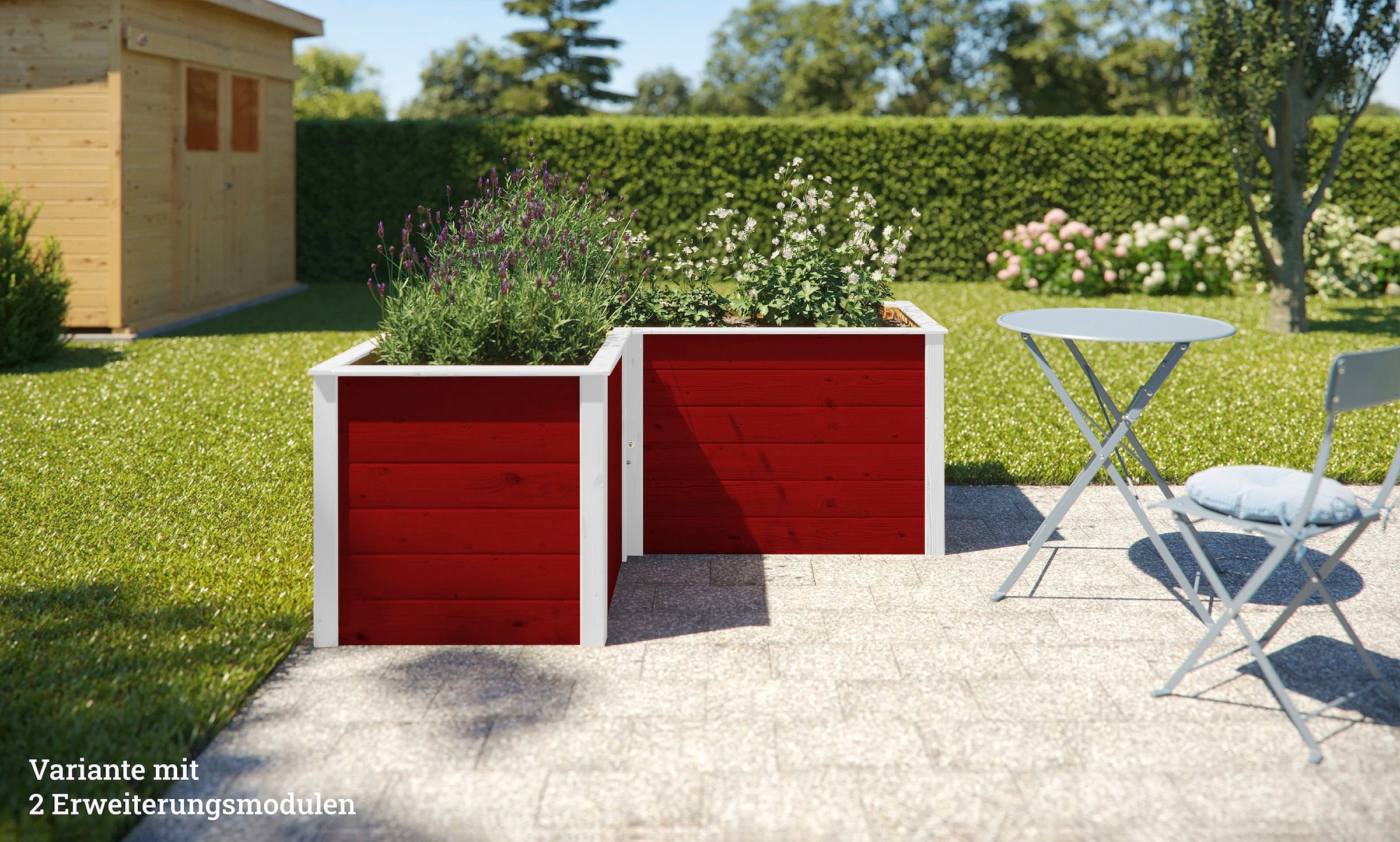 weka Hochbeet »Modular« Ergänzungssatz, 21 mm, rot, 67 cm