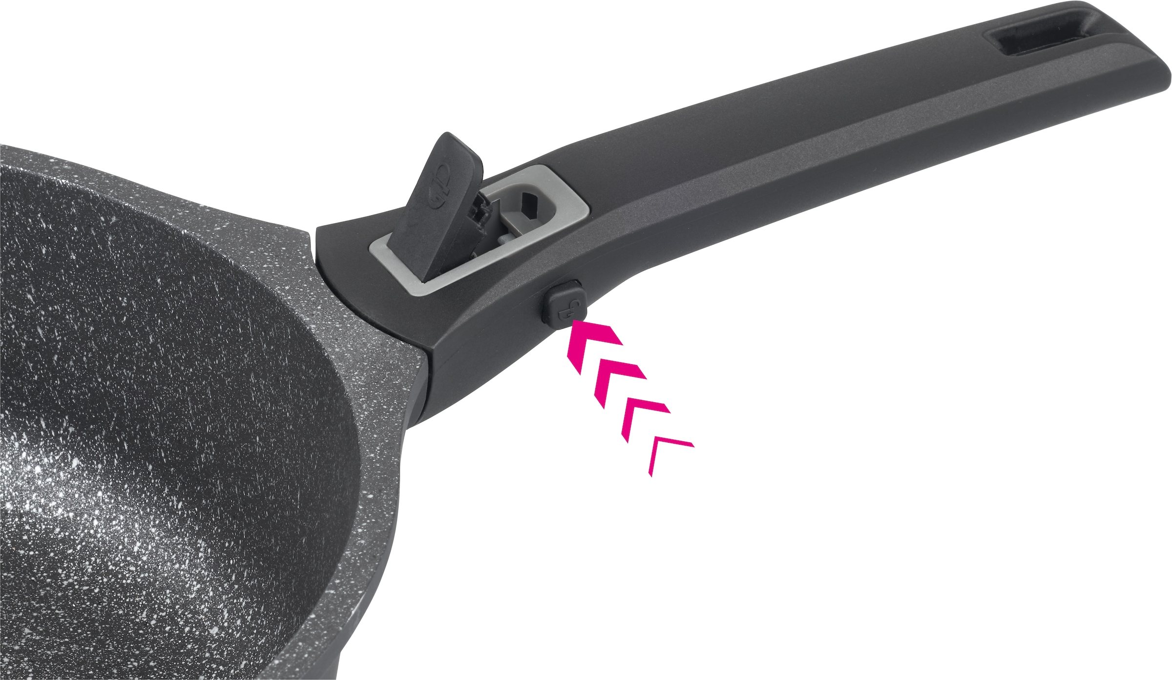 GSW Wok »Easy Click« Aluminiumguss 1 Stk. tlg. abnehmbarer Griff, Ø 28 cm, Induktion