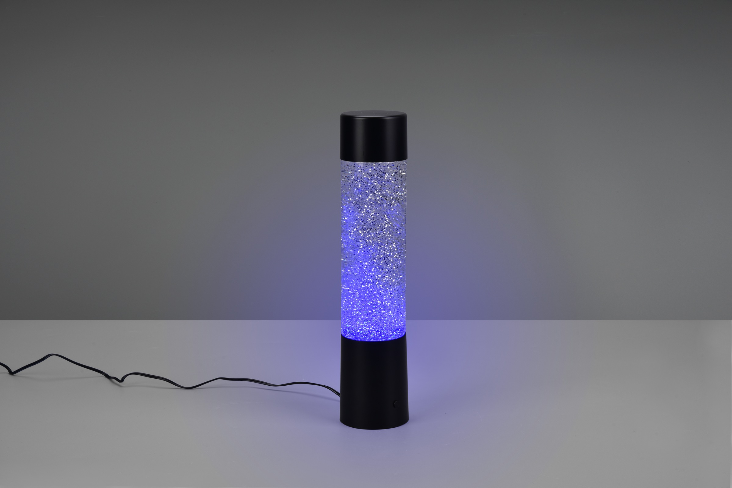 REALITY Leuchten LED Tischleuchte »GLITTER, LED Wassersäule mit RGB Farbwechsel Glitzeroptik Kinderzimmer«, 1 flammig, Leuchtmittel LED-Board | LED fest integriert, Tischlampe Wasser Farbeffekte gelb grün blau Höhe 34cm LED Kinderlampe