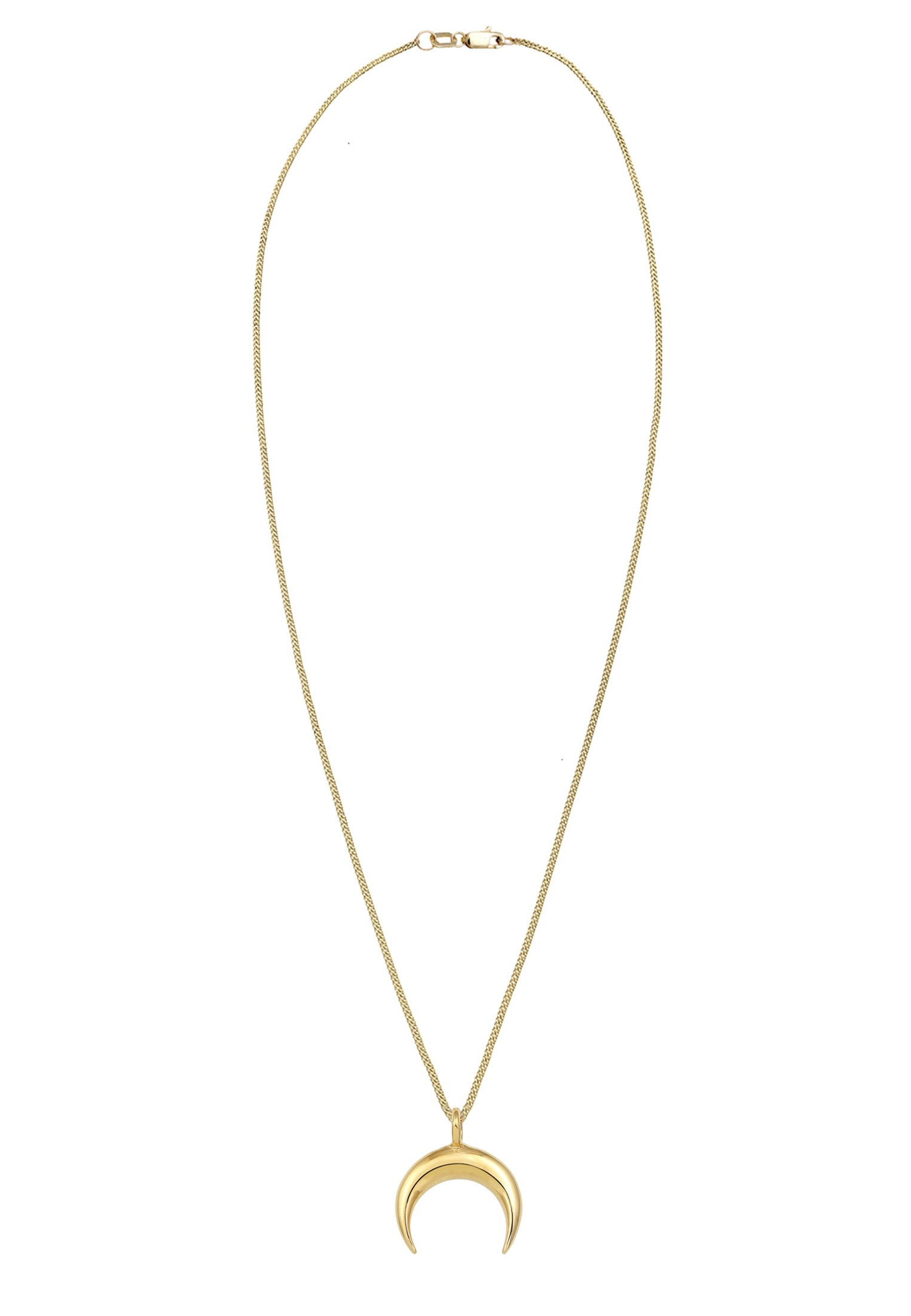 Elli Premium Kette mit Anhänger »Halskette Halbmond 375 Gelbgold«