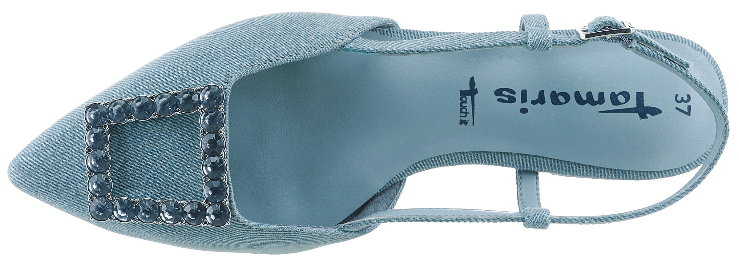 Tamaris Slingpumps  , Blockabsatz, Sommerschuh mit schickem Schmuckelement