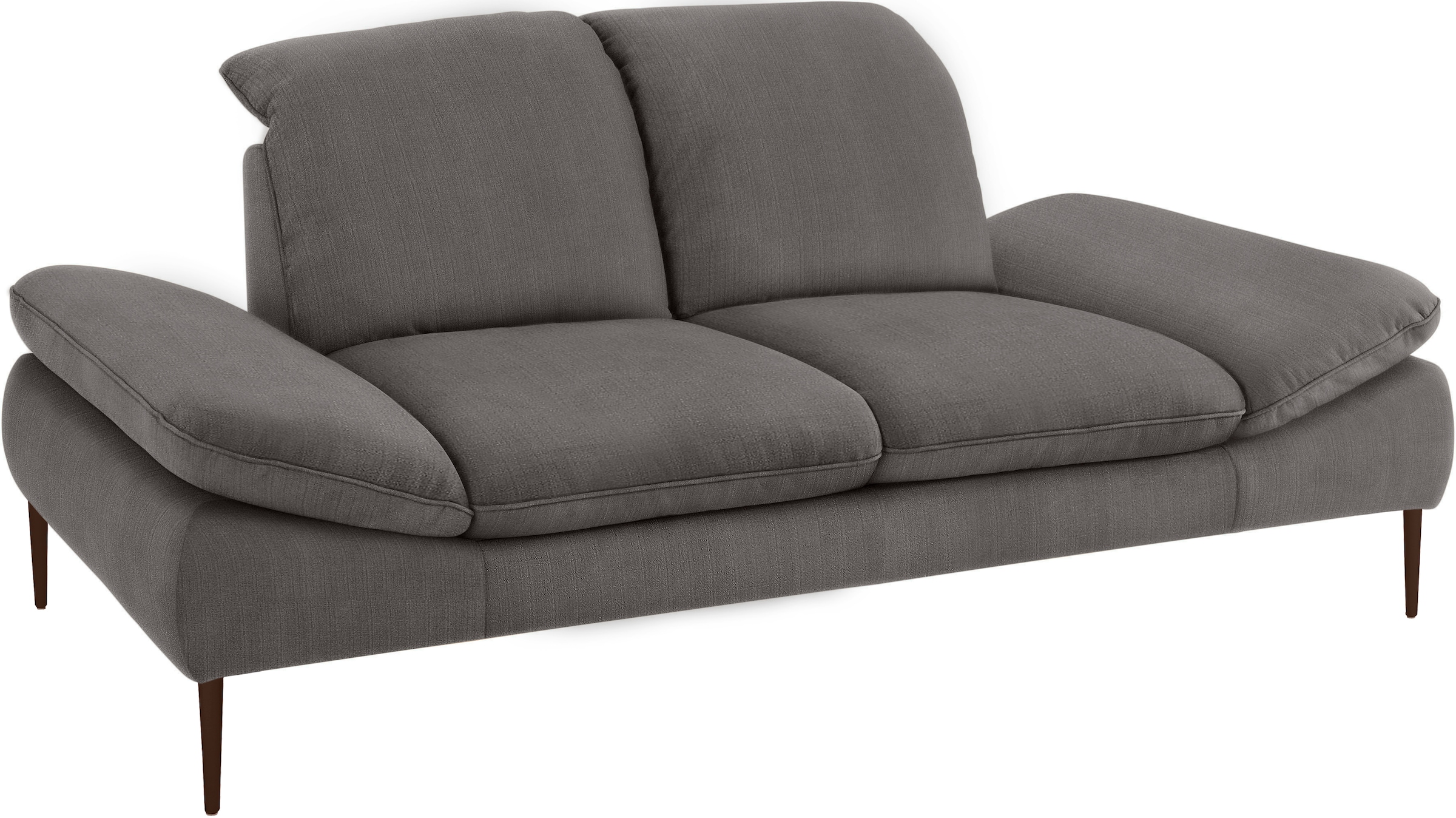 W.SCHILLIG 2-Sitzer »enjoy&MORE« Sitztiefenverstellung, Füße bronze pulverbeschichtet, Breite 202 cm