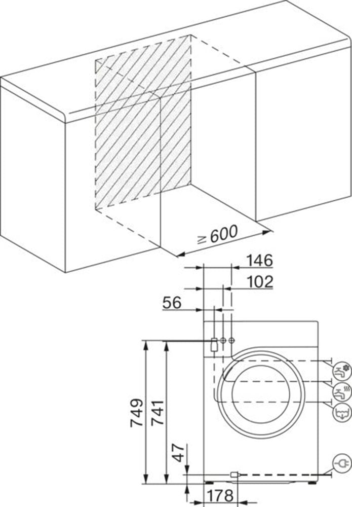 Miele Waschmaschine »WSA123 WCS 8kg Active« 8 kg 1400 U/min