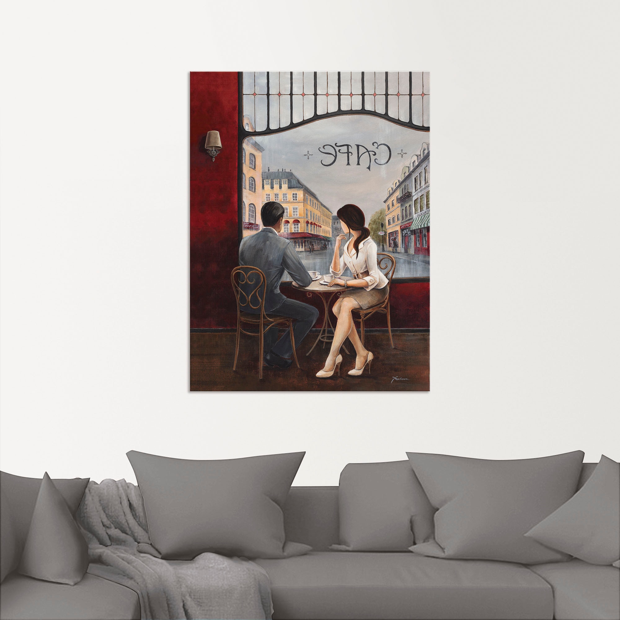 Artland Wandbild »Café«, Restaurant & Cafés, (1 St.), als Alubild, Outdoorbild, Leinwandbild, Poster, Wandaufkleber