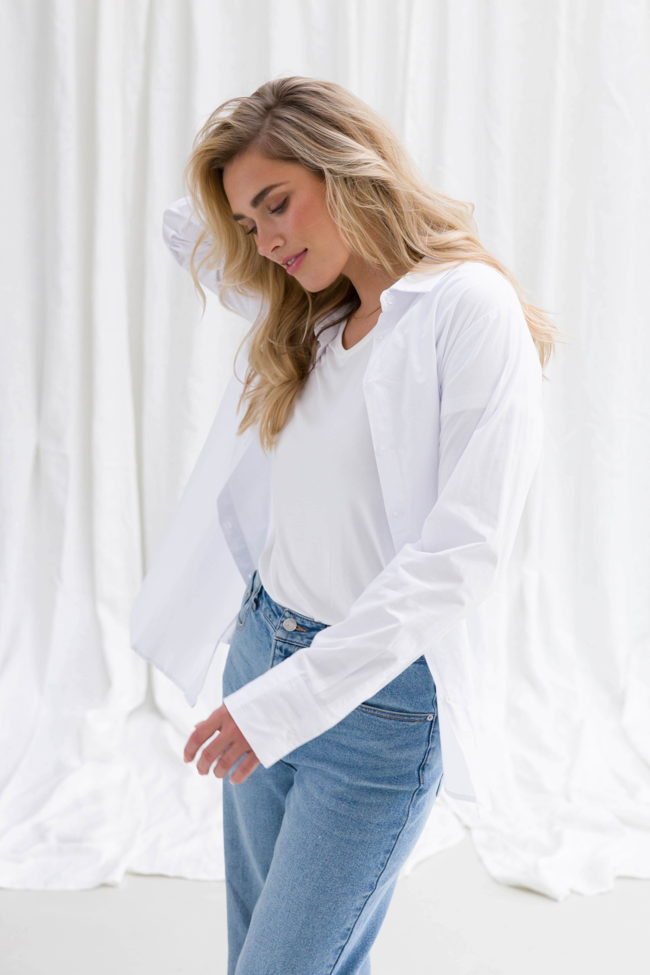 Base Level Hemdbluse »Yune« in Unifarbe