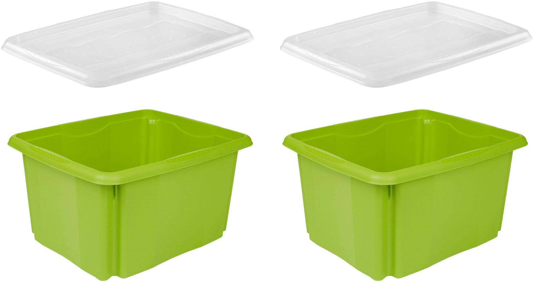 keeeper Organizer »emil«, (Set, 2 St., 2), Aufbewahrungsbox, 24 L, mit Deckel, hochwertiger Kunststoff