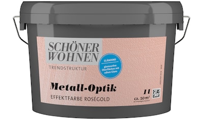 SCHÖNER WOHNEN-Kollektion Wandfarbe »Metall-Optik Effektfarbe roségold«, glänzend, 1 l kaufen