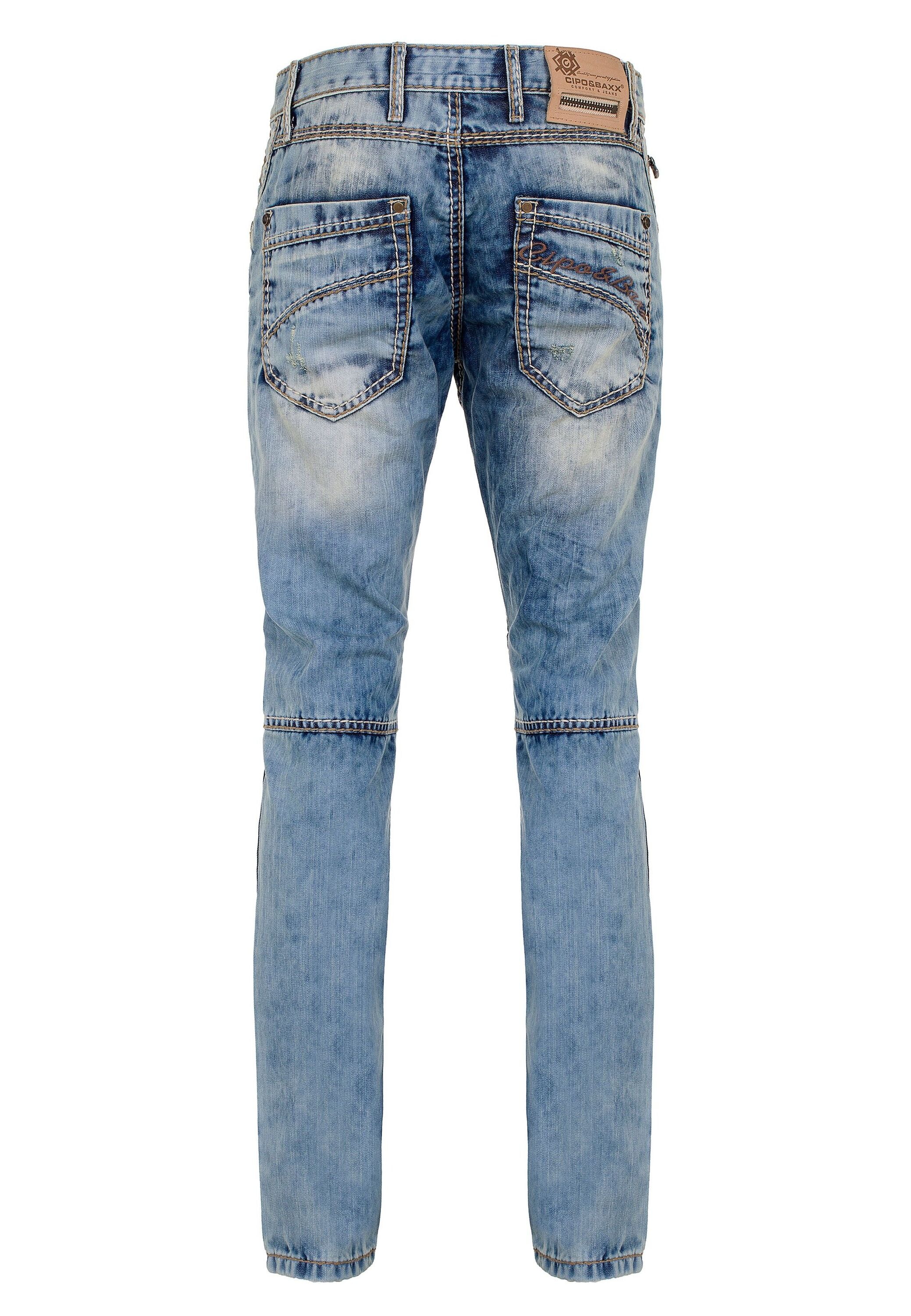 Cipo & Baxx 5-Pocket-Jeans »Cipo & Baxx Jeans« mit modernen Ziernähten, CD535