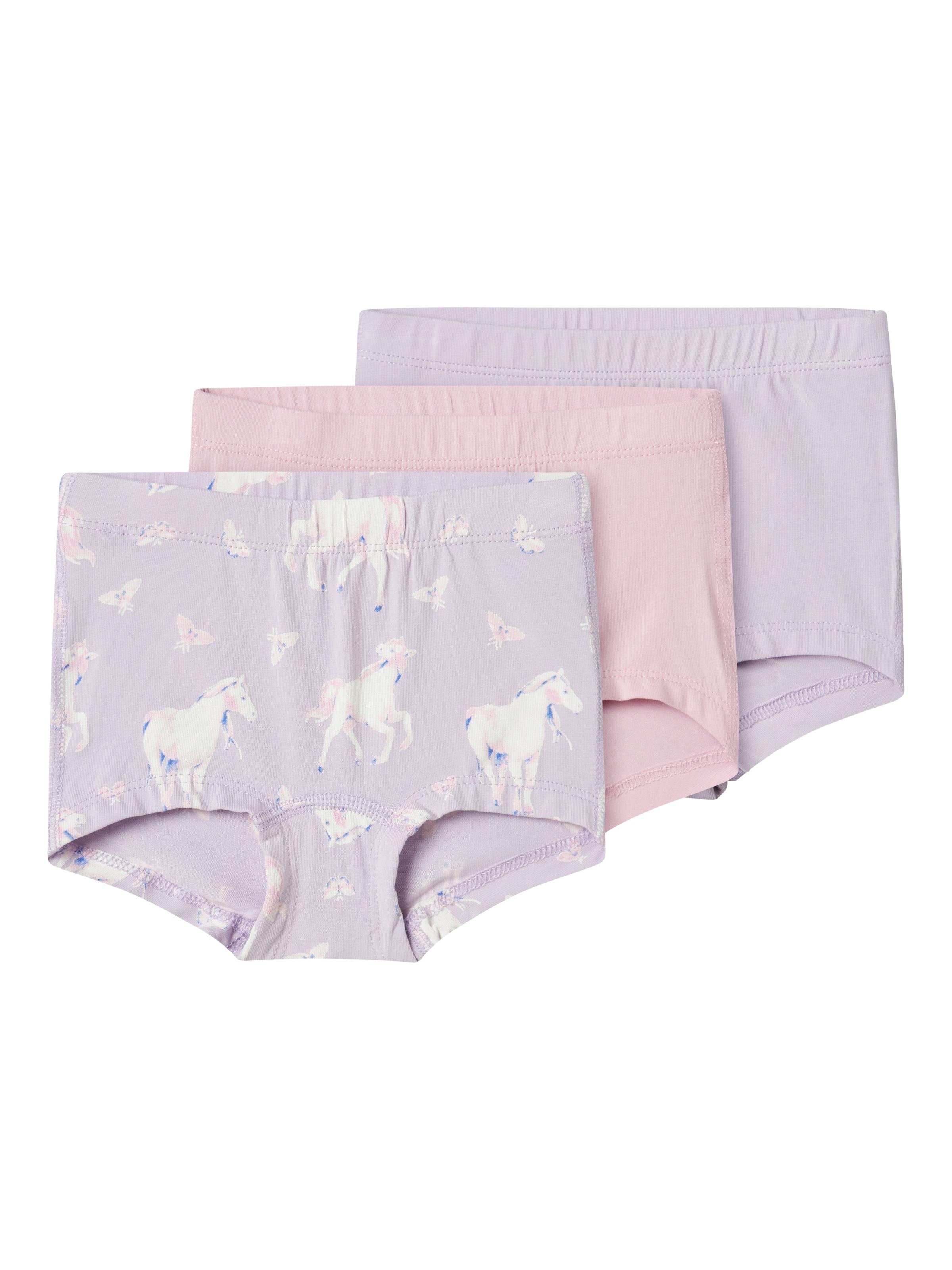 Name It Panty »NMFTIGHTS 3P PASTEL LILAC HORSE NOOS«, (Packung, 3 St.)