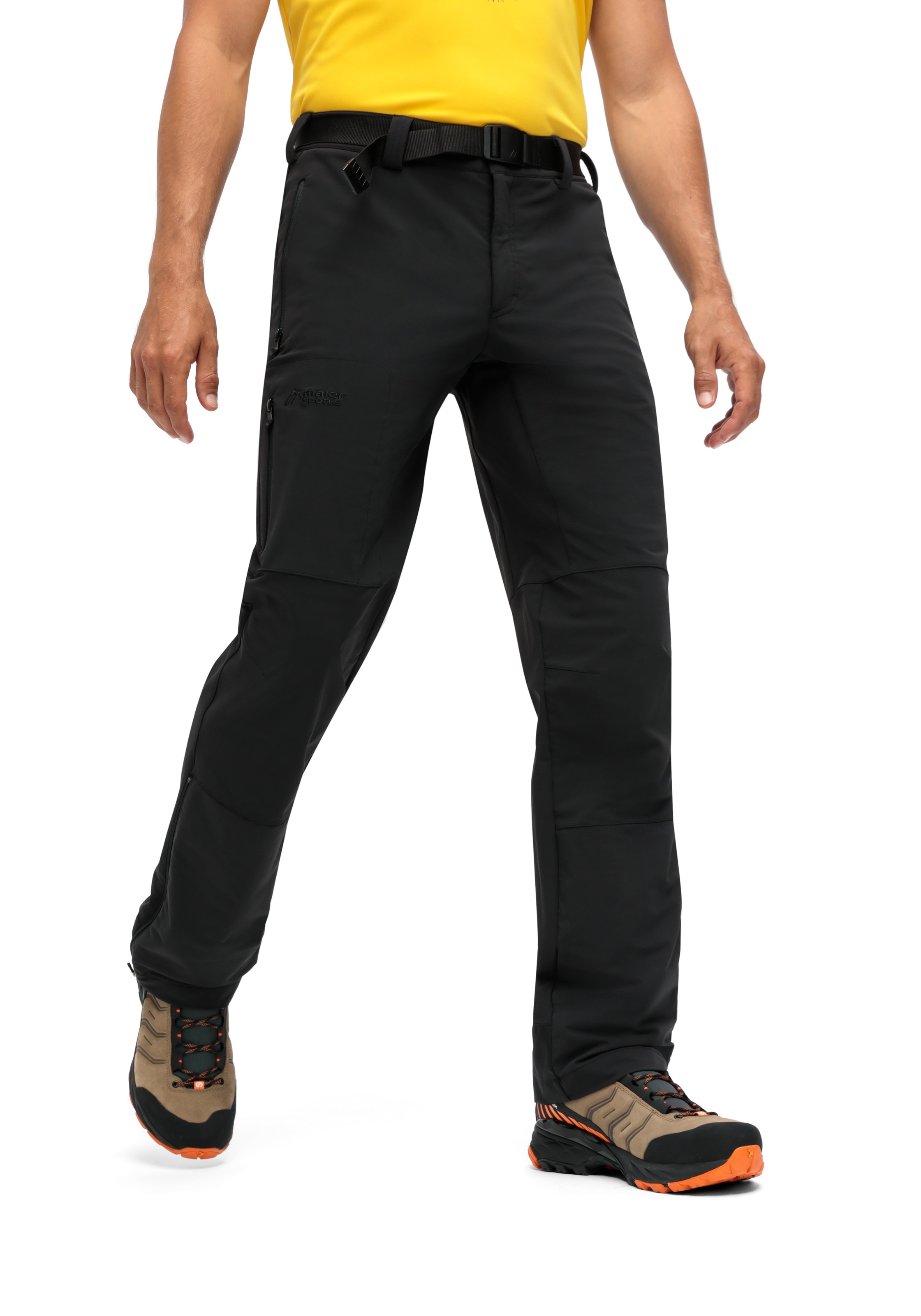 Maier Sports Outdoorhose »Halitit M«, Herren Funktionshose, robuste Wanderhose, 3 Taschen + Gürtel, Reg. Fit