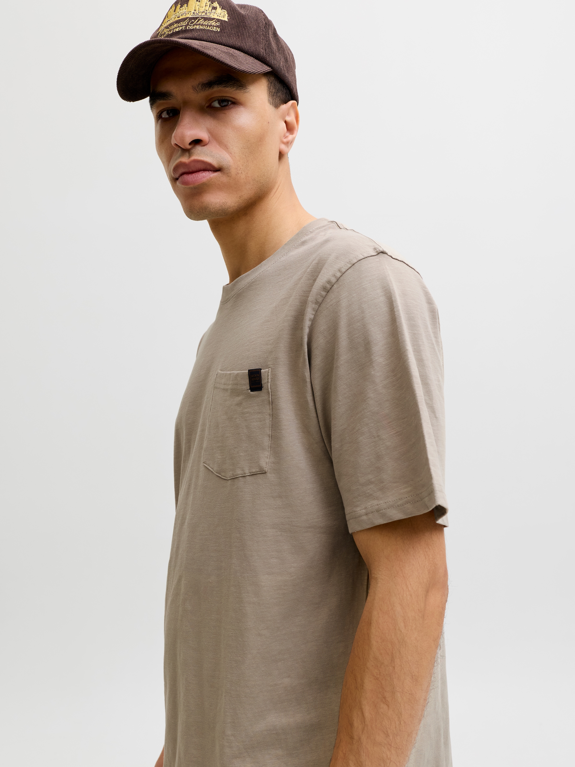 Jack & Jones Kurzarmshirt »JJEDOVER SLUB TEE SS NOOS« Baumwollmischung, relaxed fit