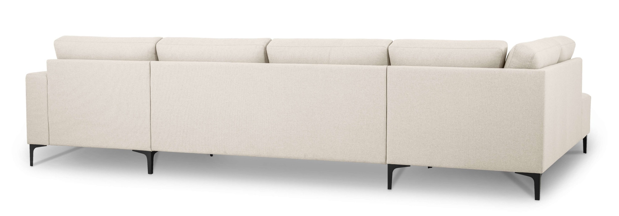 Home affaire Wohnlandschaft »Tournon U-Form, XXL Sofa, Breite 333 cm, Webstoff, Chenille«, Designsofa im nordischen Stil, Wellenunterfederung, Metallfüße