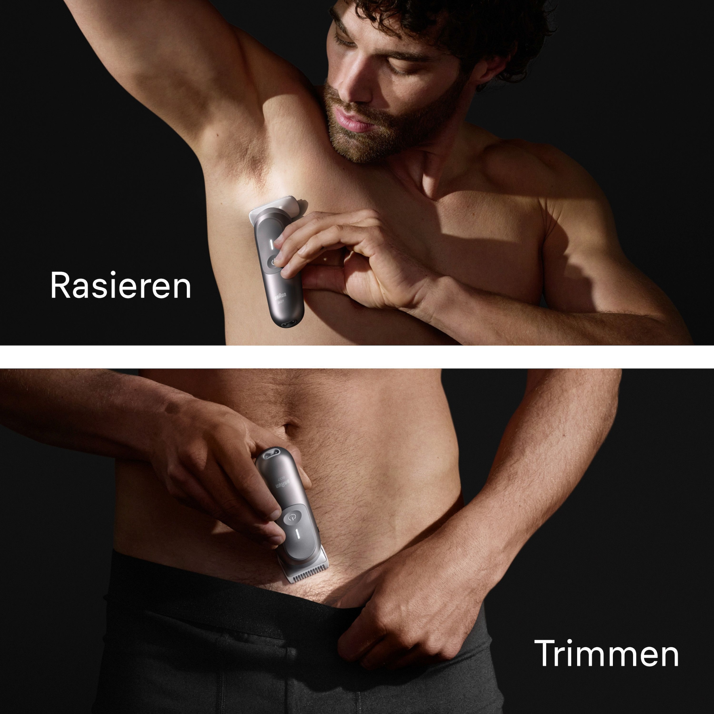 Braun Haarschneider »Body Groomer BG7550«, mit Smartlight & SkinGuard, 100 Min Akku, wasserdicht