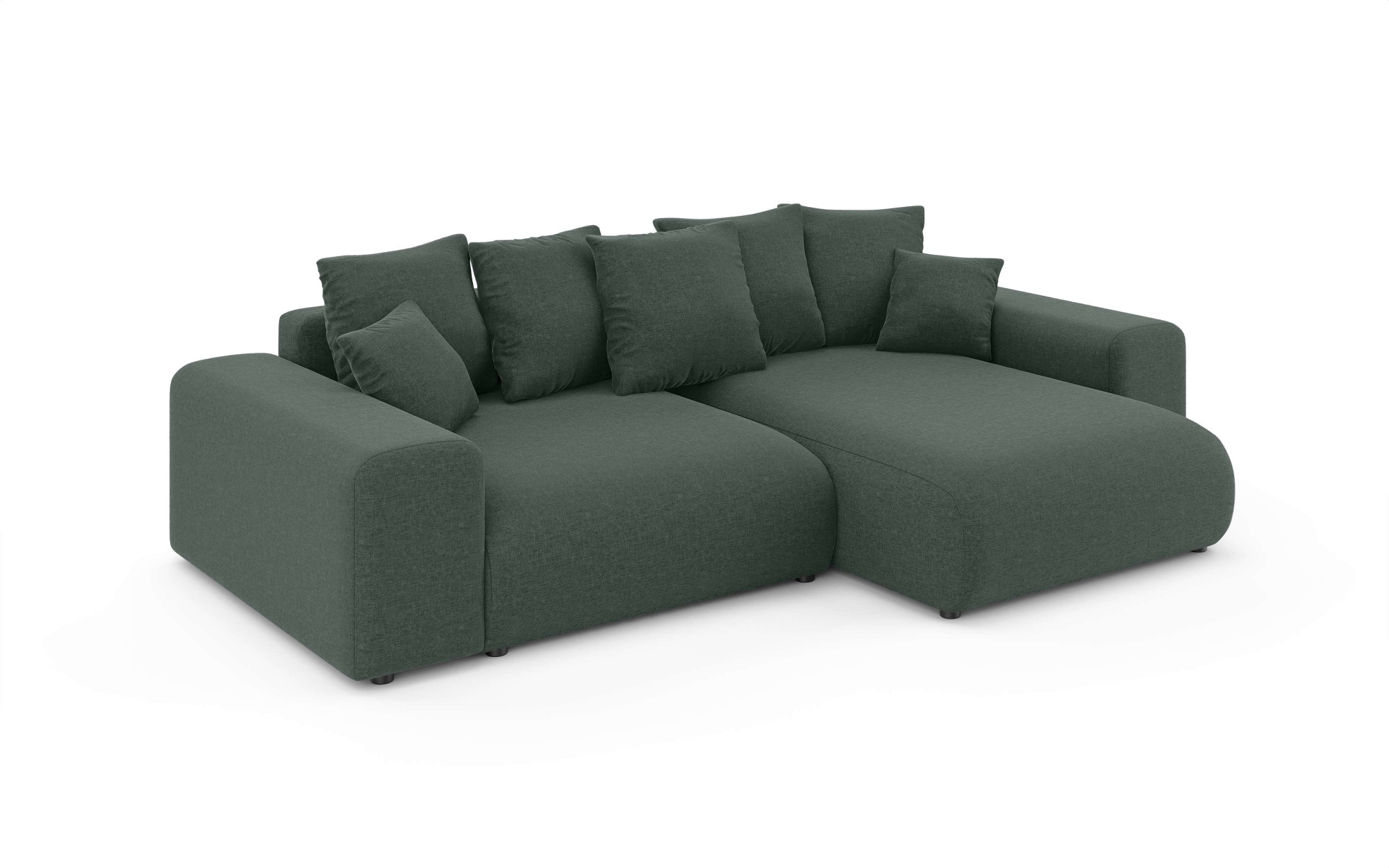 INOSIGN Ecksofa »LAKESIDE mit Bettfunktion und Bettkasten, B/T/H 257/166/84 cm«, L-Form, Recamiere beidseitig montierbar, Wellenunterfederung