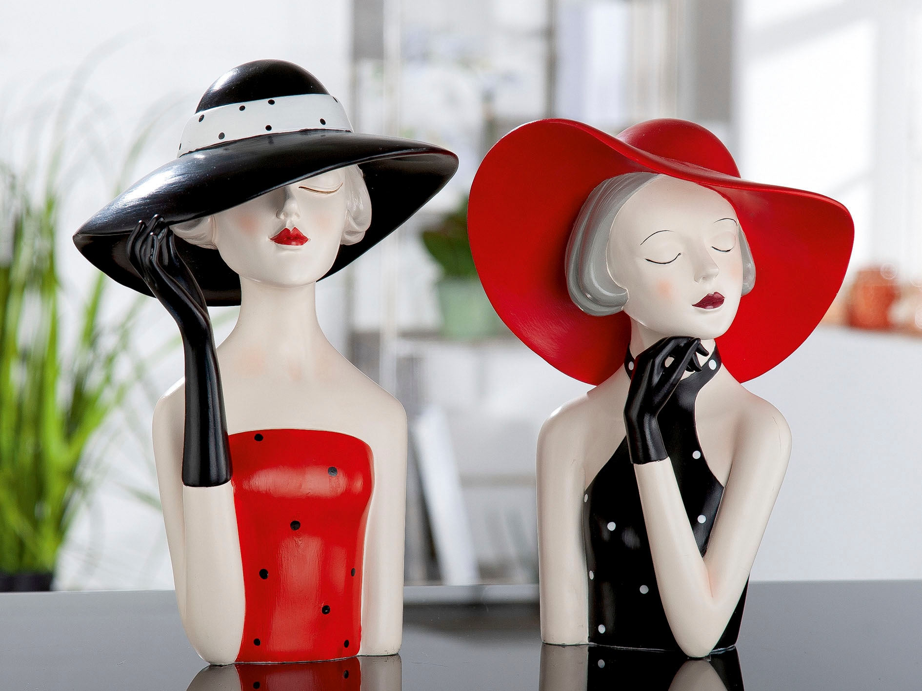 GILDE Dekofigur »Figur Lady mit rotem Hut«, (1 St.) kaufen