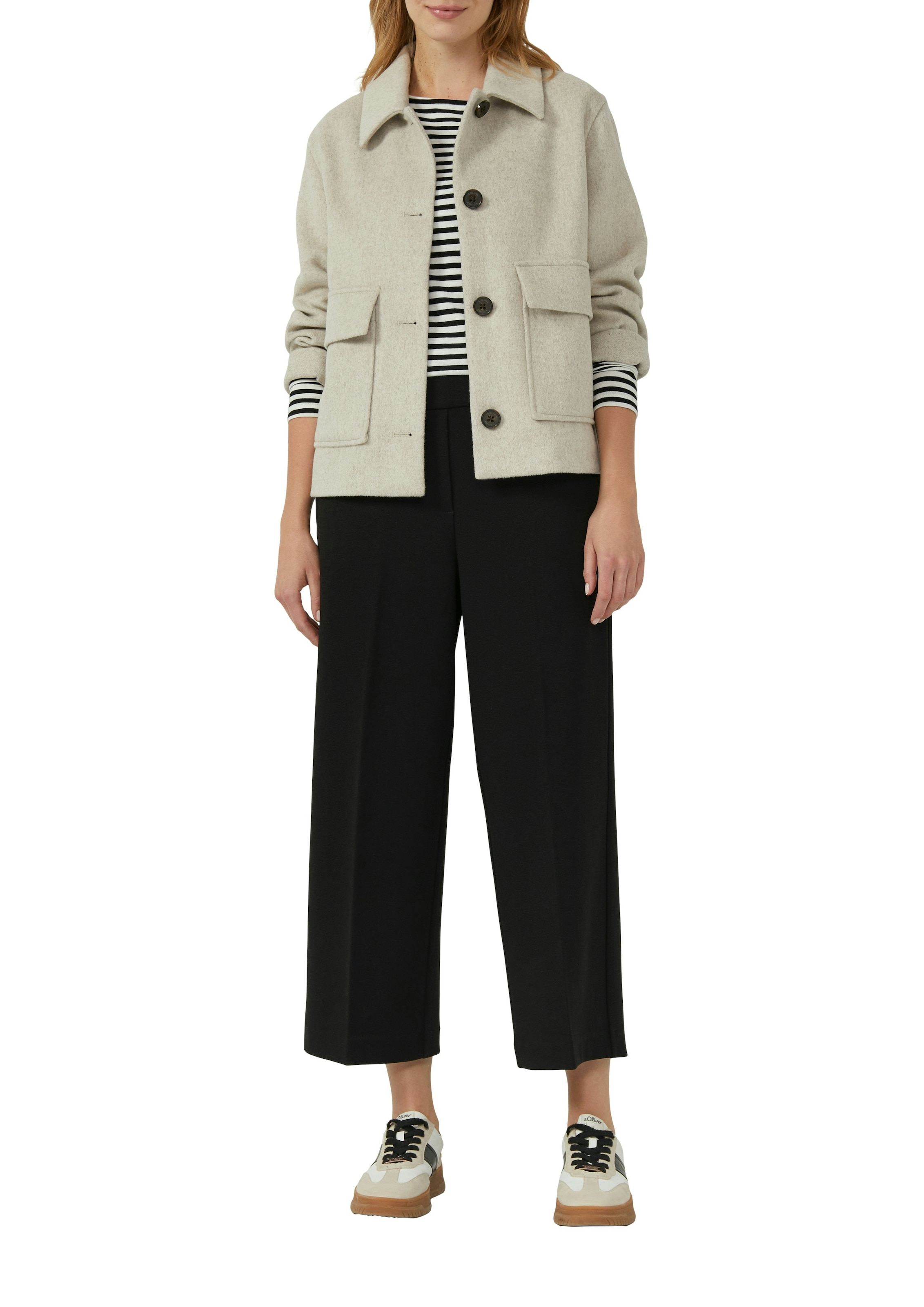 s.Oliver 7/8-Hose  mit Bundfalten und Stretch-Anteil