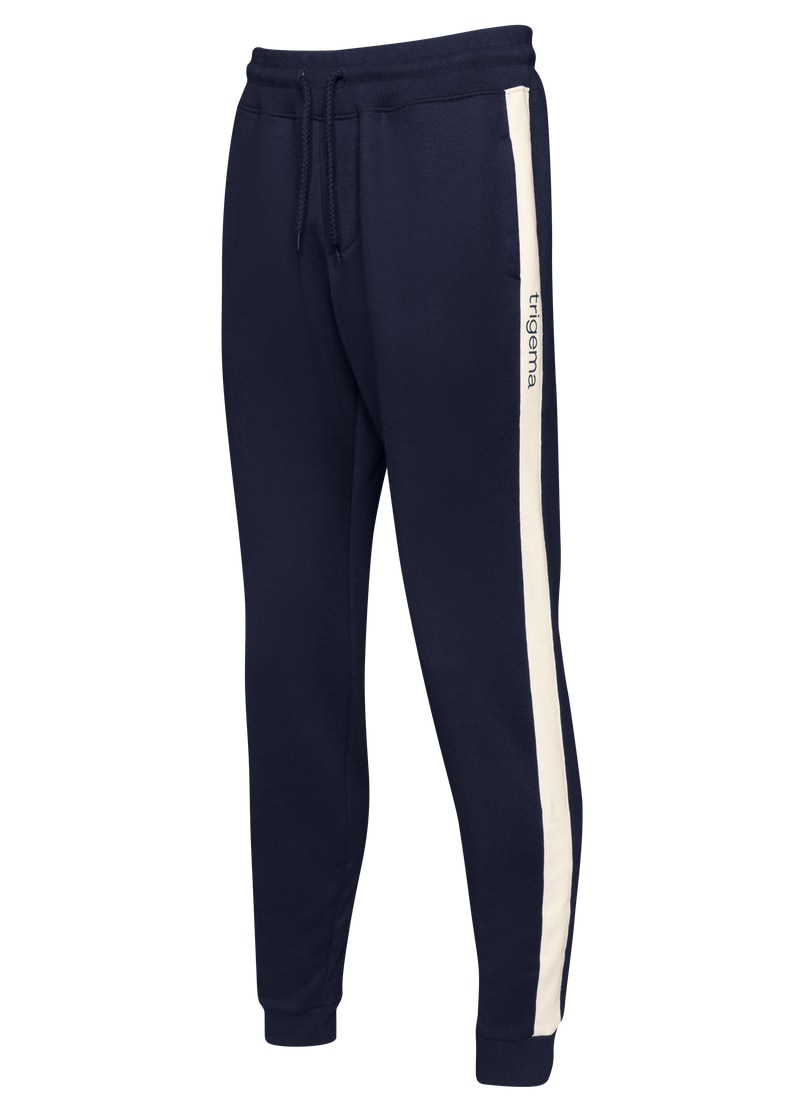 Trigema Jerseyhose »TRIGEMA Jogginghose mit kontrastfarbigen Seitenstreifen«, (1 tlg.)